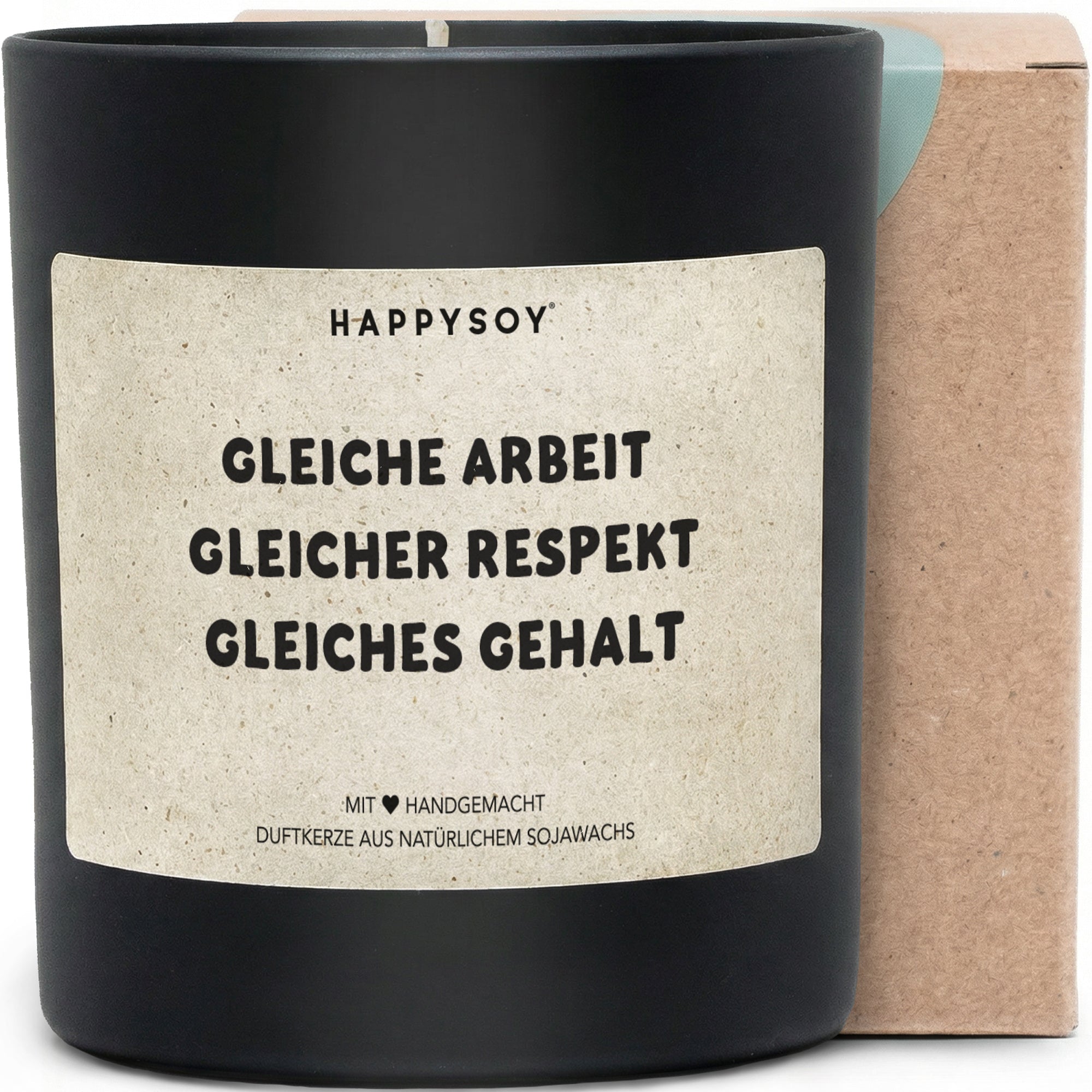 Duftkerze - Gleiche Arbeit Gleicher Respekt Gleiches Gehalt - Happysoy®