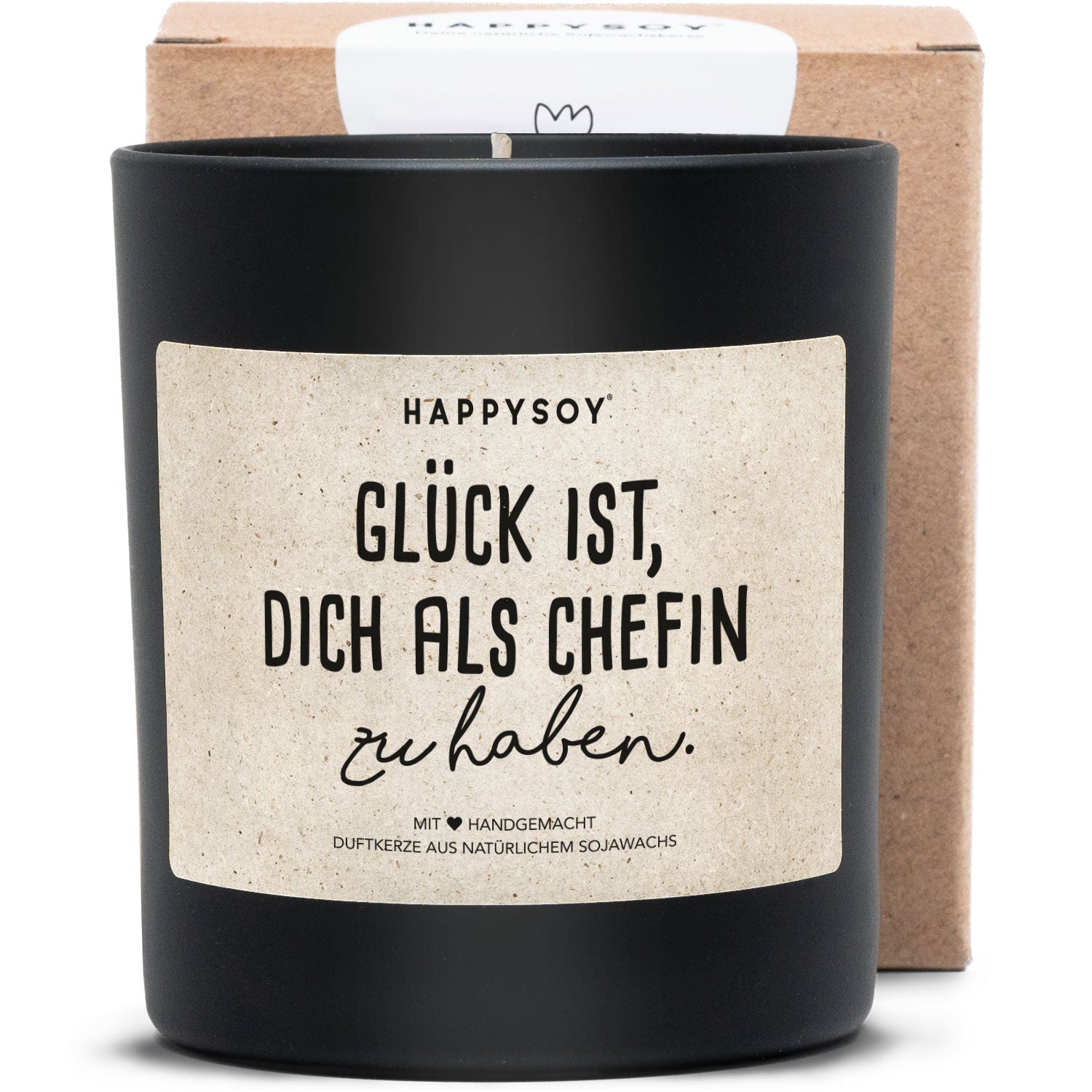Duftkerze - Glück ist, dich als Chefin zu haben - Happysoy®