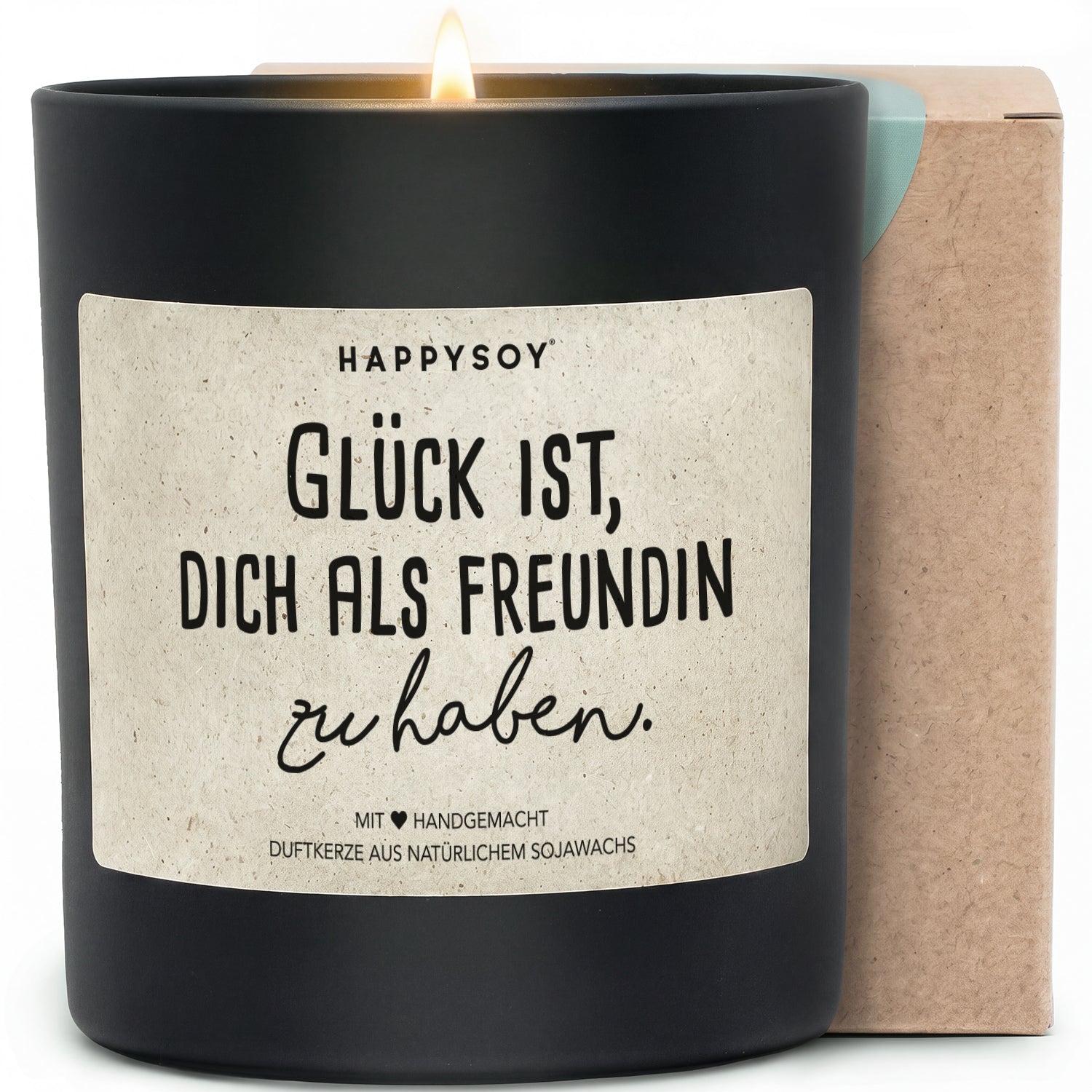 Duftkerze - Glück ist, dich als Freundin zu haben. - Happysoy®