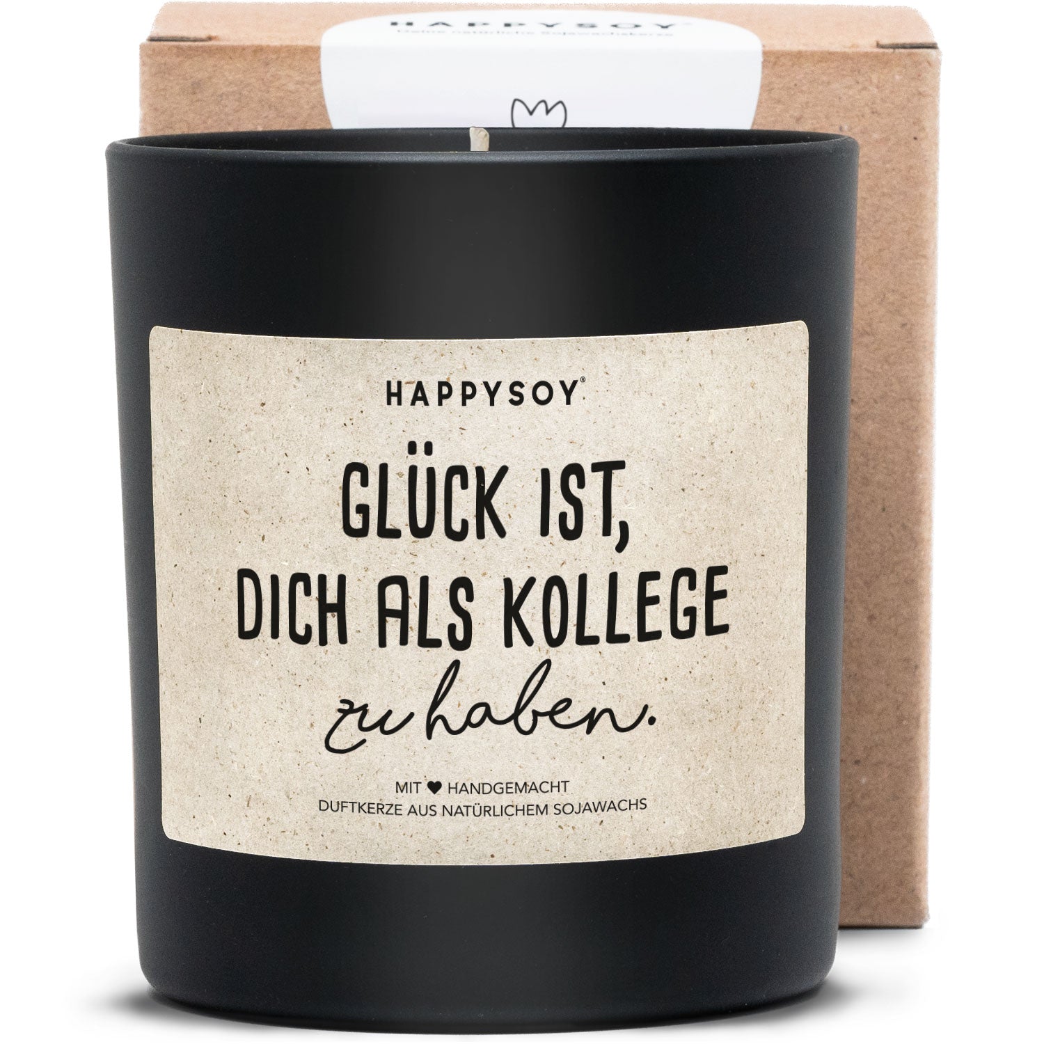 Duftkerze - Glück ist, dich als Kollege zu haben - Happysoy®