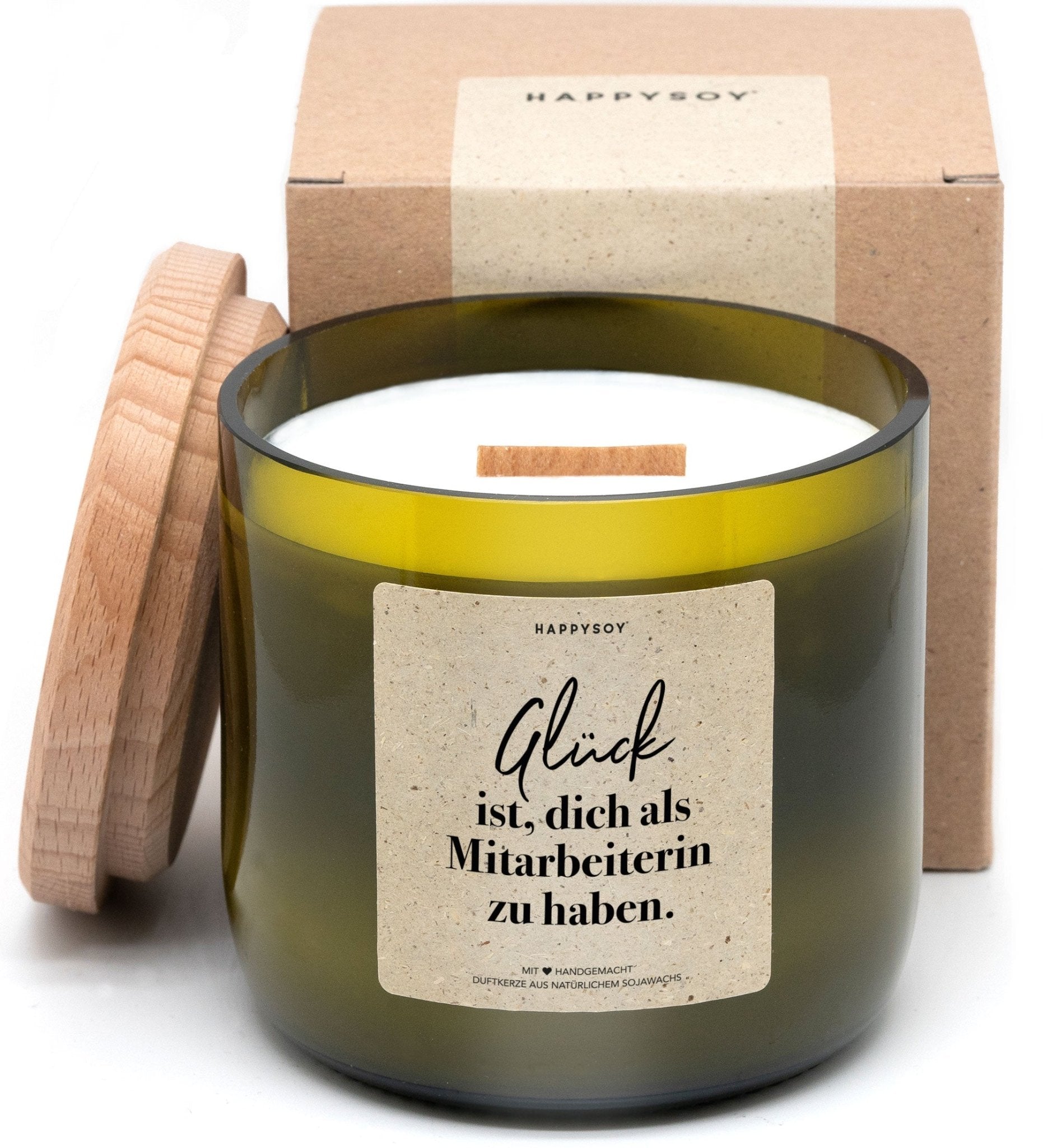 Duftkerze - Glück ist, dich als Mitarbeiterin zu haben - Happysoy®