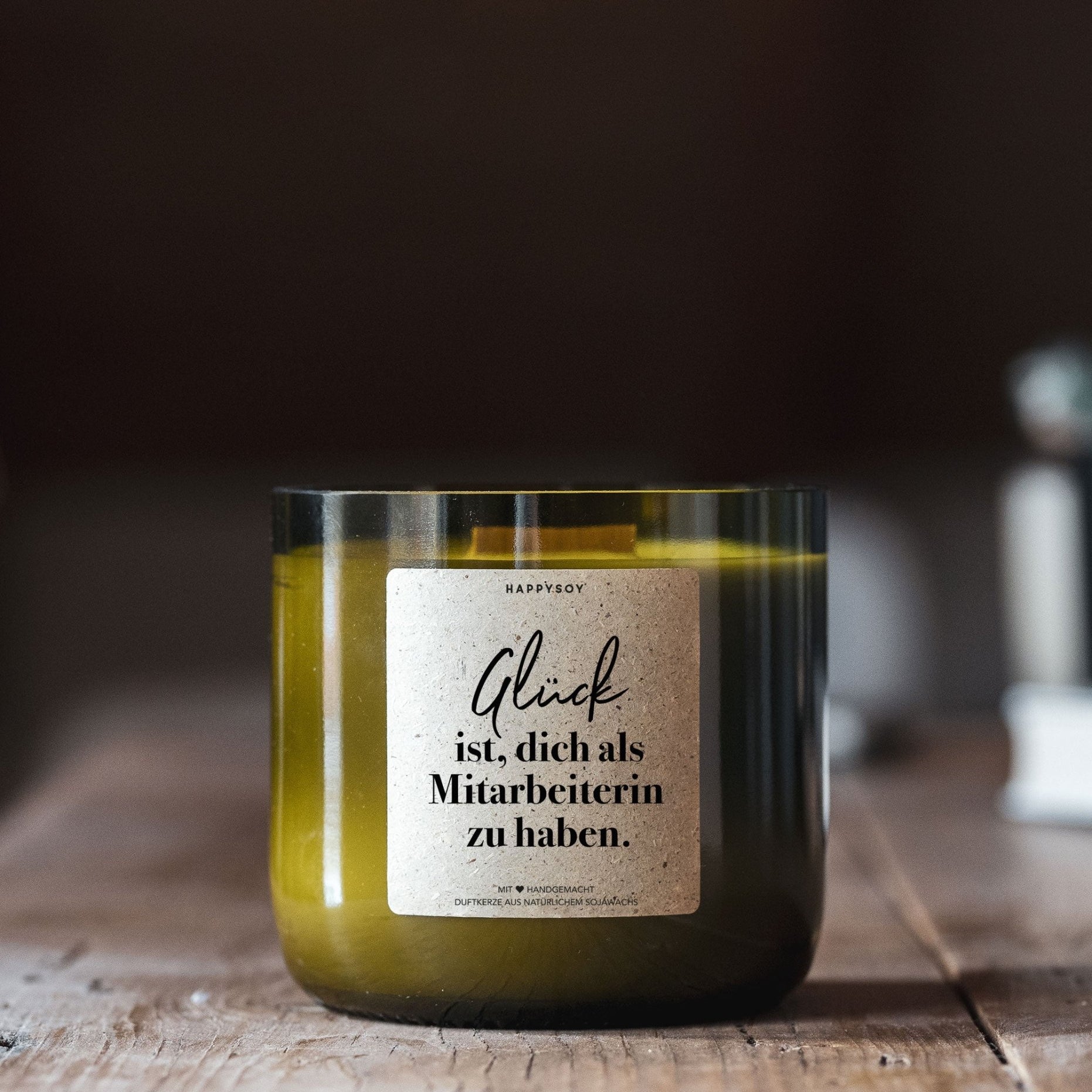 Duftkerze - Glück ist, dich als Mitarbeiterin zu haben - Happysoy®