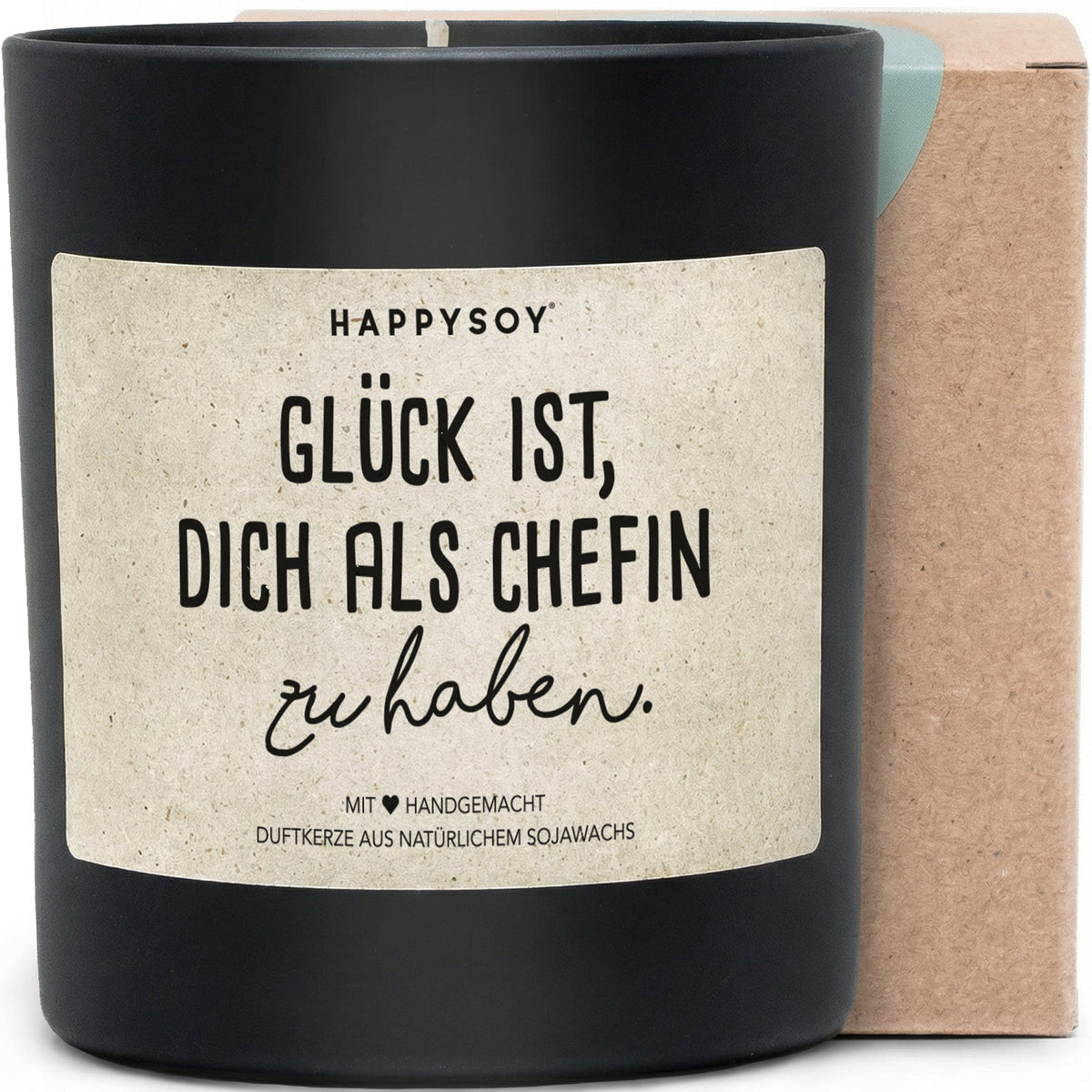 Duftkerze - Glück ist, dich als Chefin zu haben. - Happysoy®