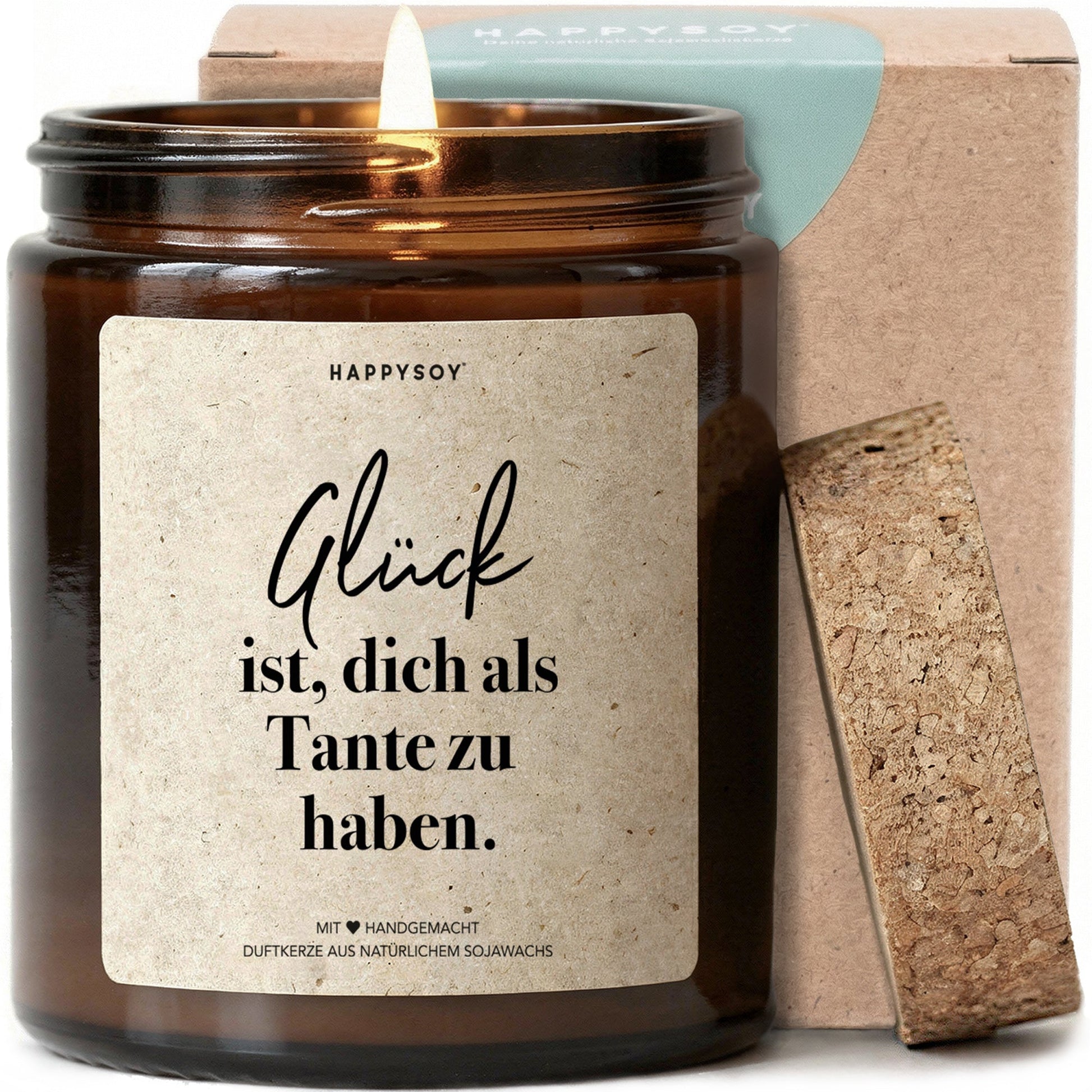 Duftkerze - Glück ist dich als Tante zu haben. - Happysoy®