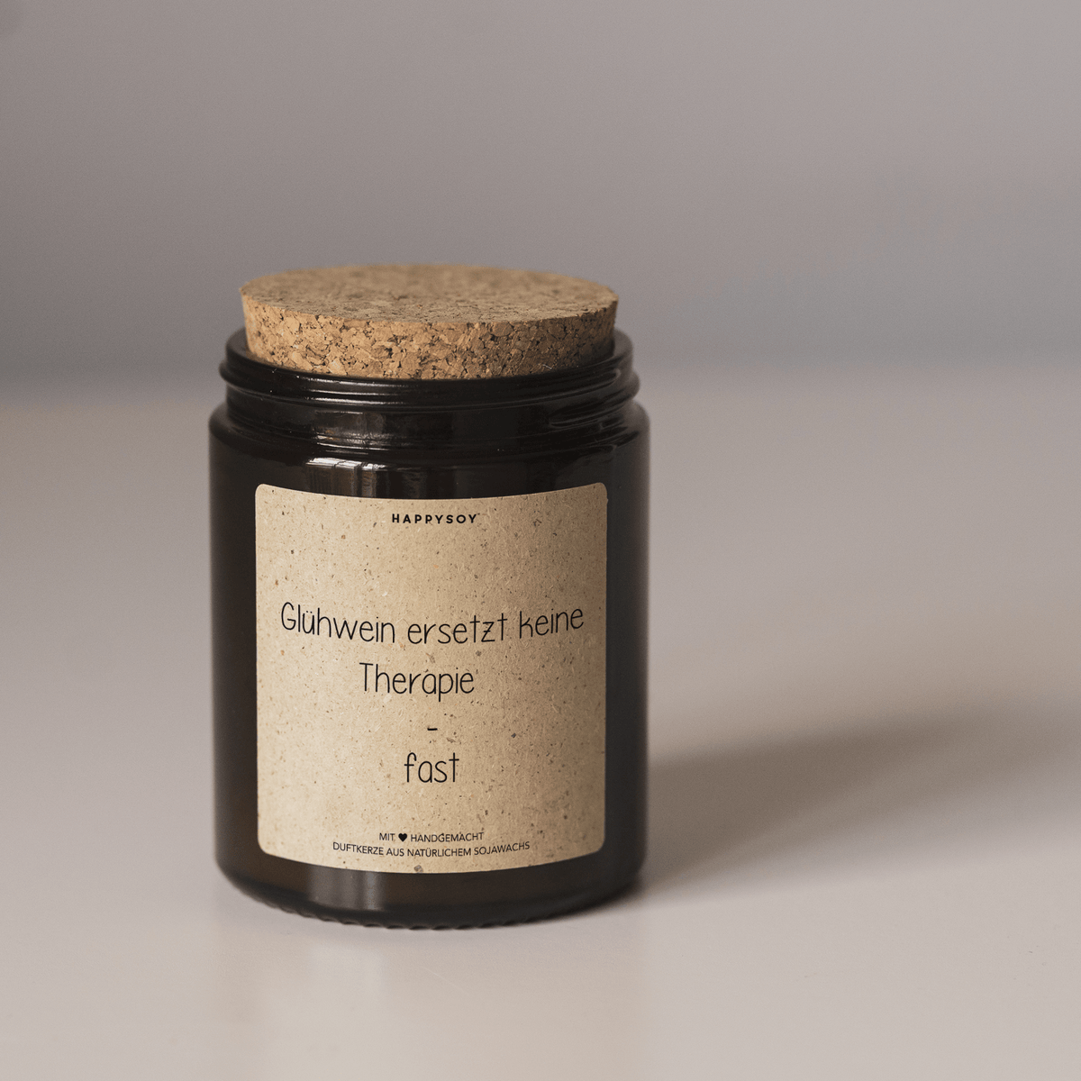Duftkerze - Glühwein ersetzt keine Therapie - fast - Happysoy®