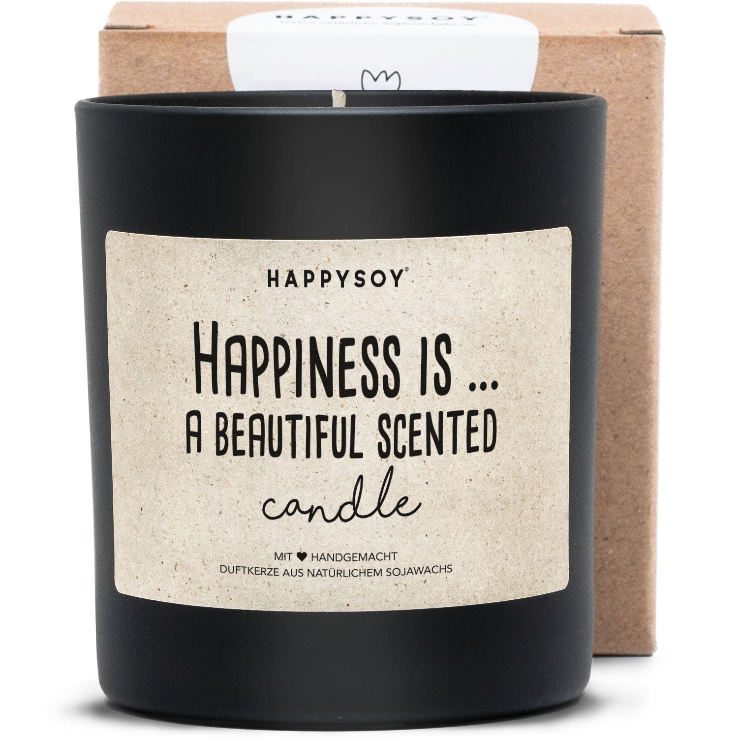 Duftkerze - Happiness is ... a beautifully scented candle - Happysoy®