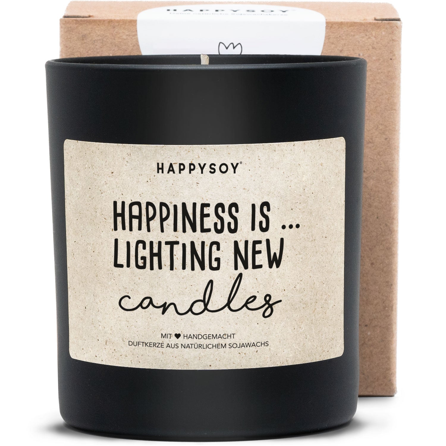 Duftkerze - Happiness is ... lighting new candles - Happysoy®