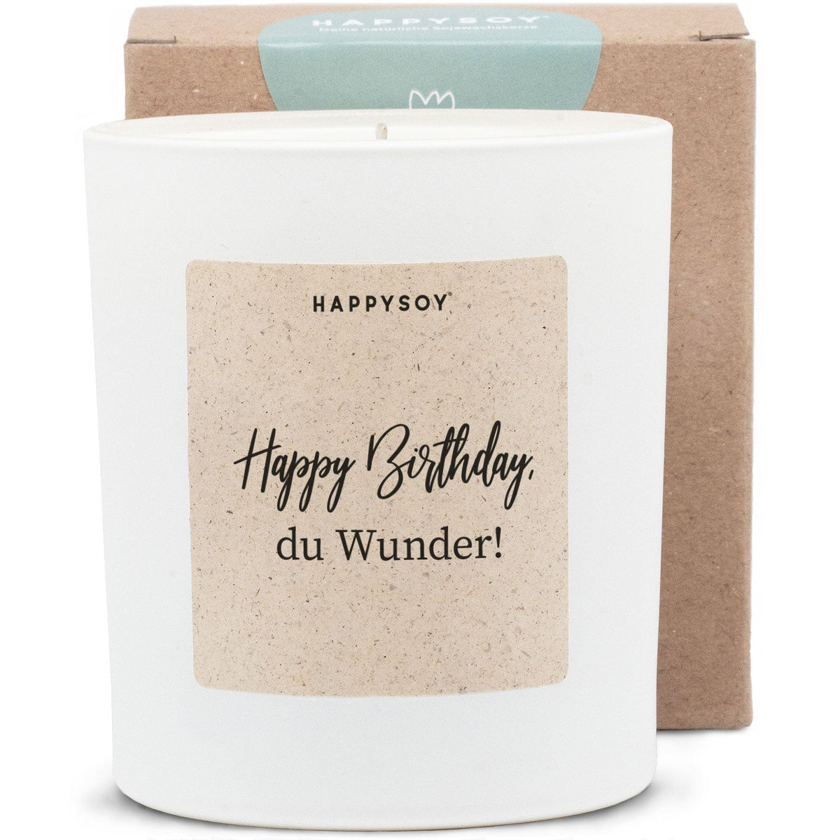 Duftkerze - Happy Birthday, du Wunder! - Happysoy®