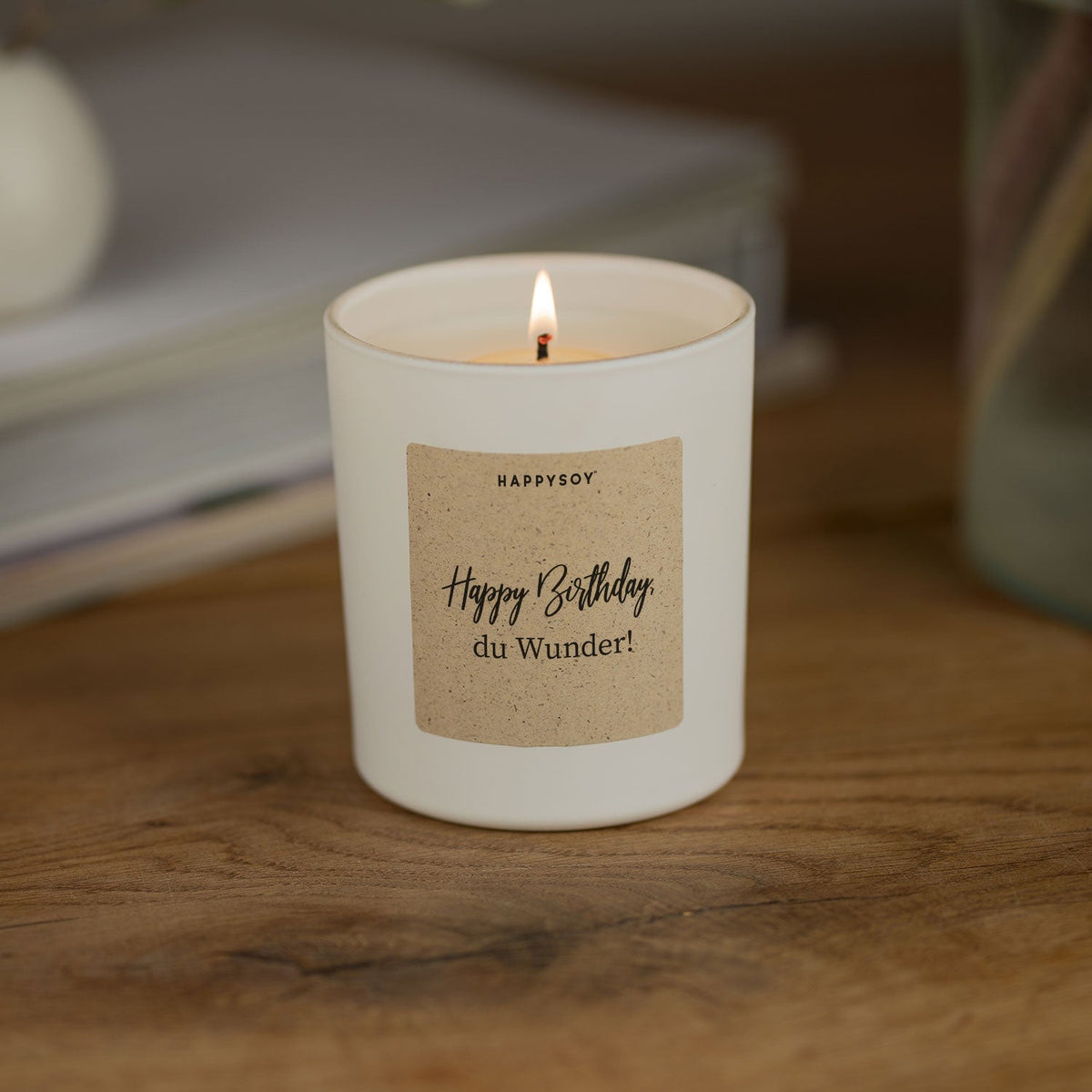Duftkerze - Happy Birthday, du Wunder! - Happysoy®