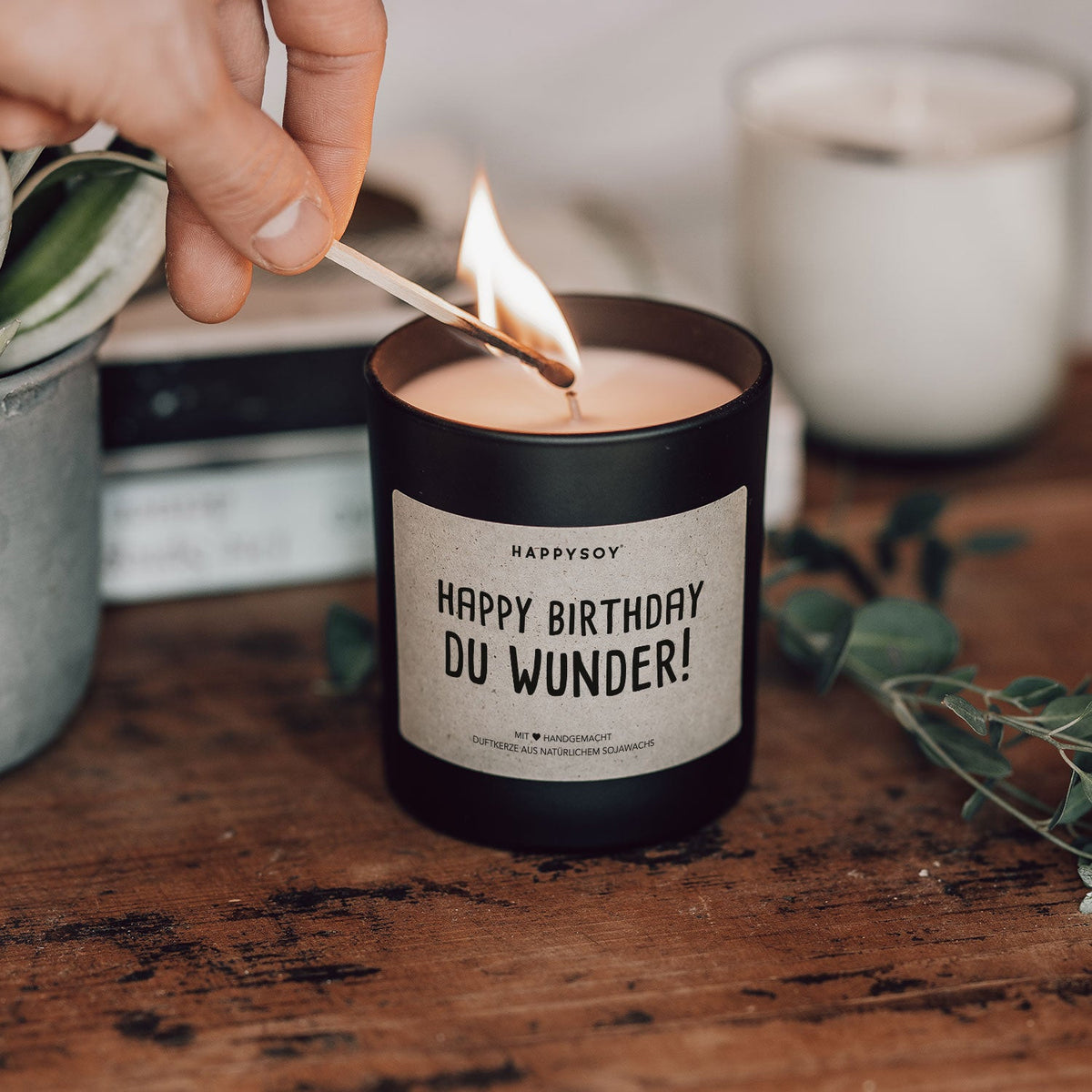 Duftkerze - Happy Birthday, du Wunder! - Happysoy®
