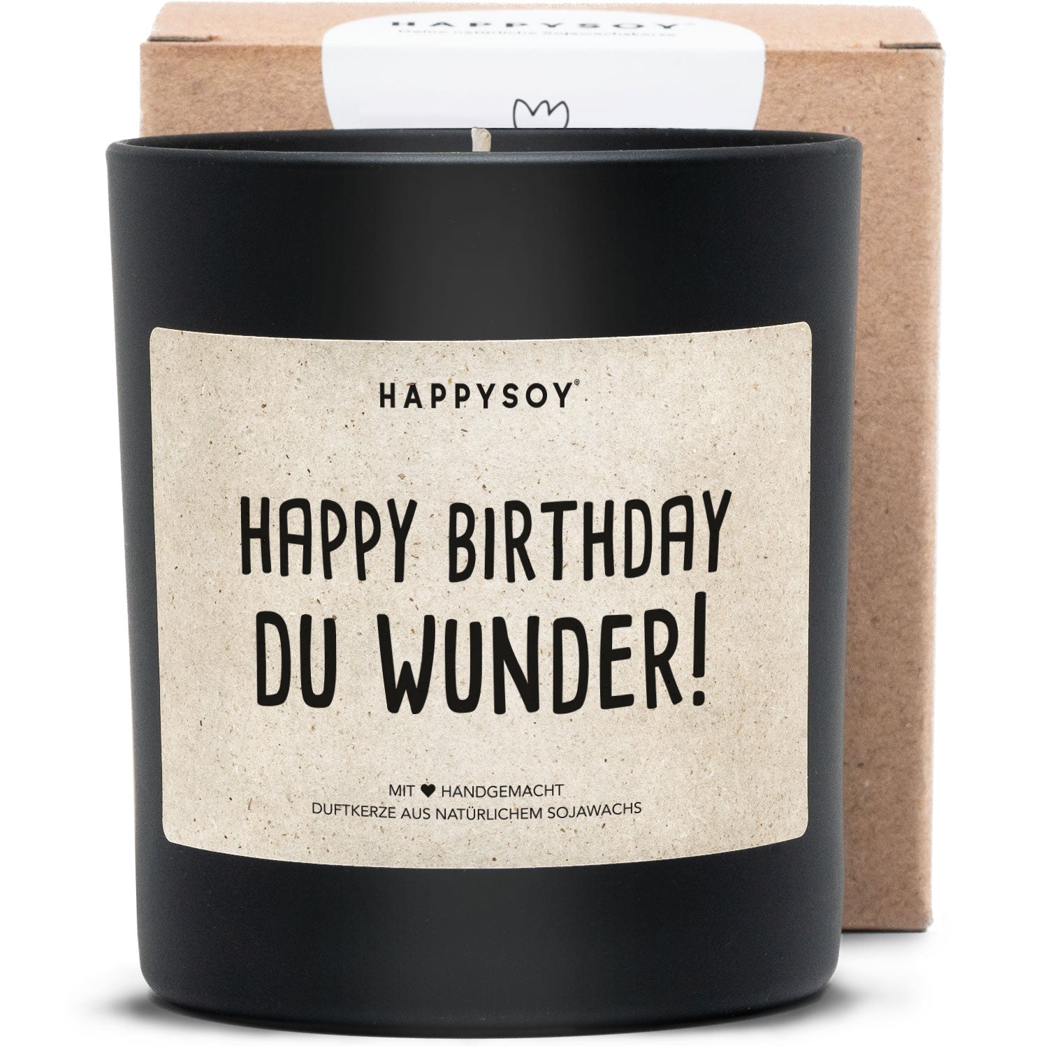 Duftkerze - Happy Birthday, du Wunder! - Happysoy®