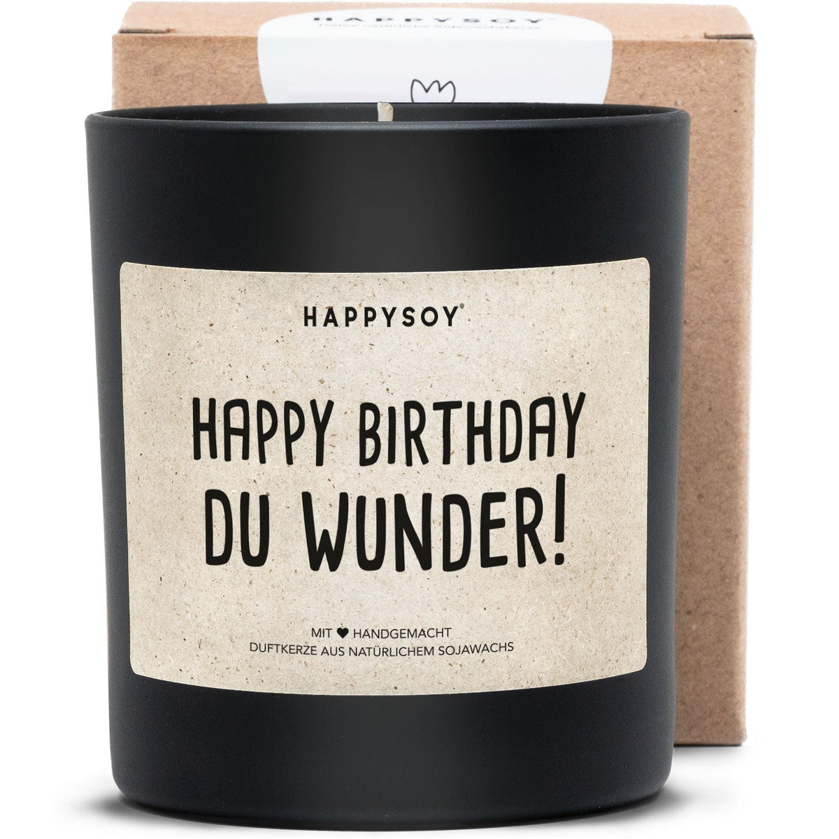 Duftkerze - Happy Birthday, du Wunder! - Happysoy®