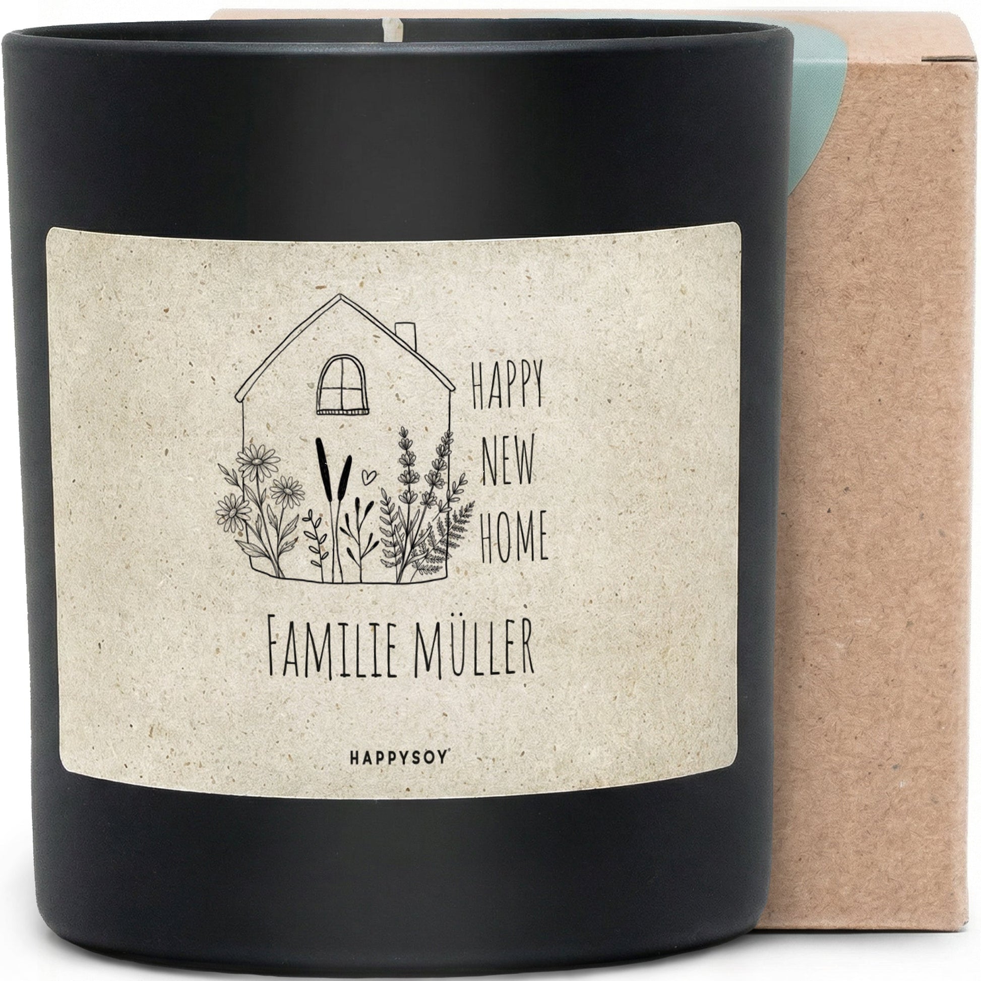 Duftkerze - HAPPY NEW HOME (Personalisierbar) - Happysoy®