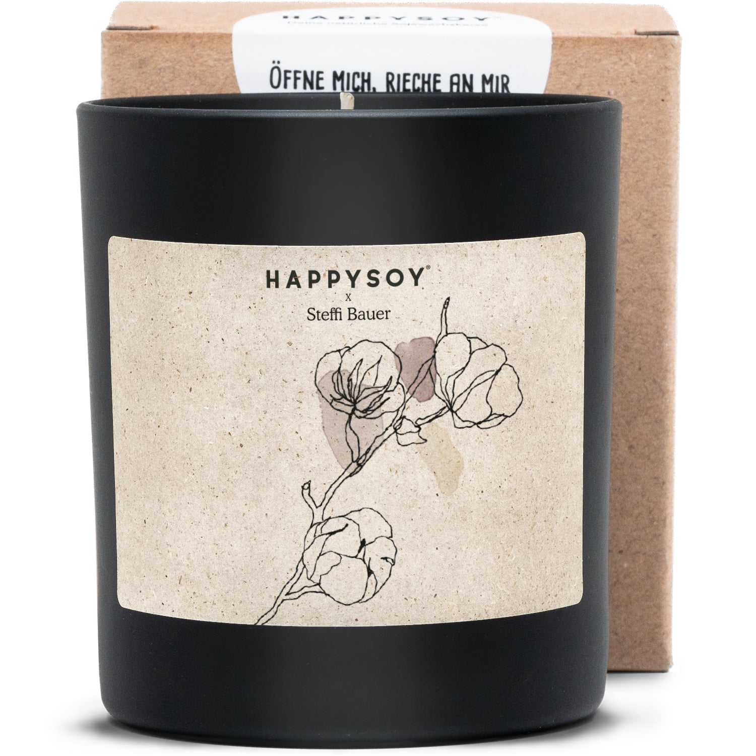 Duftkerze - HAPPYSOY® Art Collection by Steffi Bauer "Baumwolle" - Happysoy®