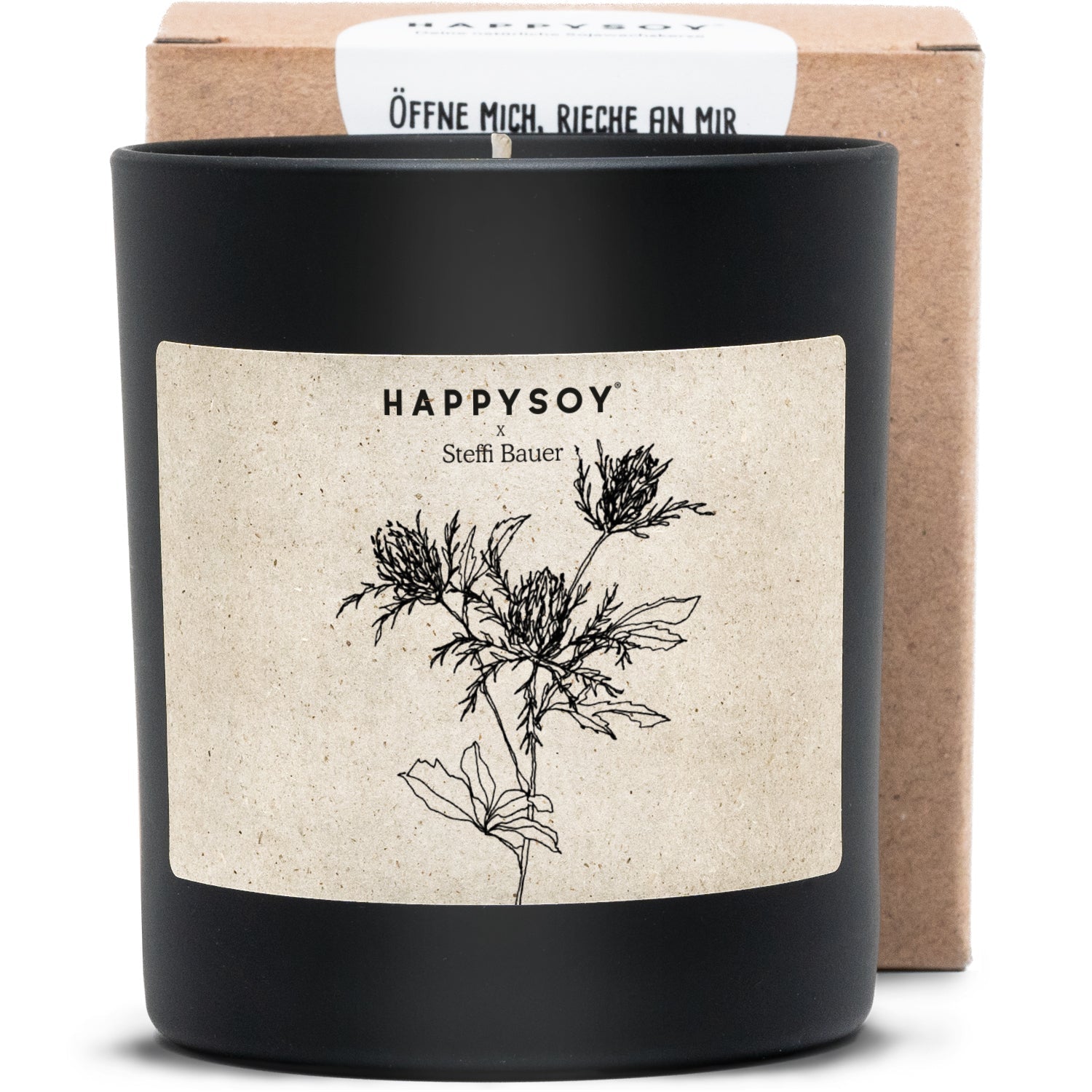 Duftkerze - HAPPYSOY® Art Collection by Steffi Bauer "Diestel" - Happysoy®