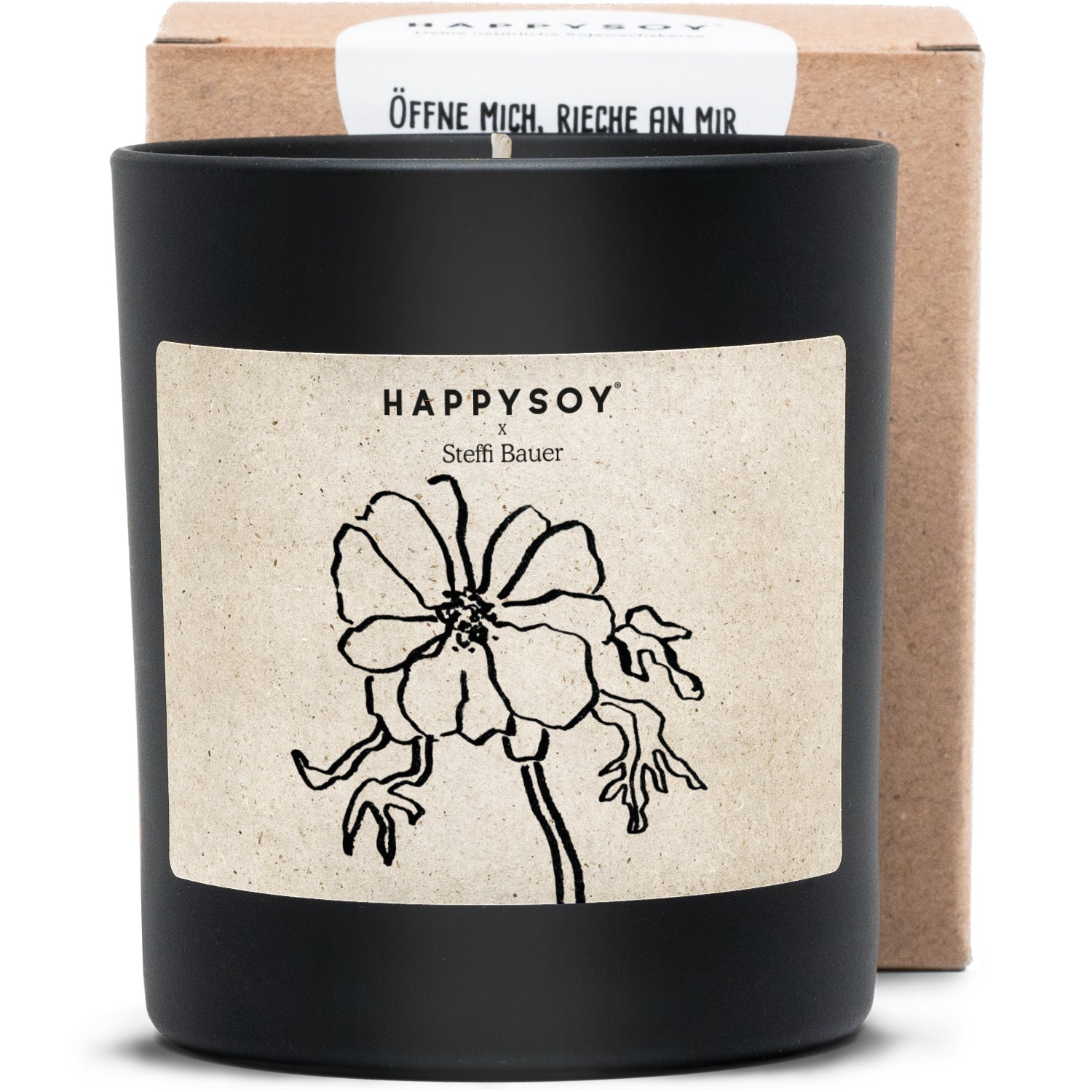 Duftkerze - HAPPYSOY® Art Collection by Steffi Bauer "Eisblume" - Happysoy®