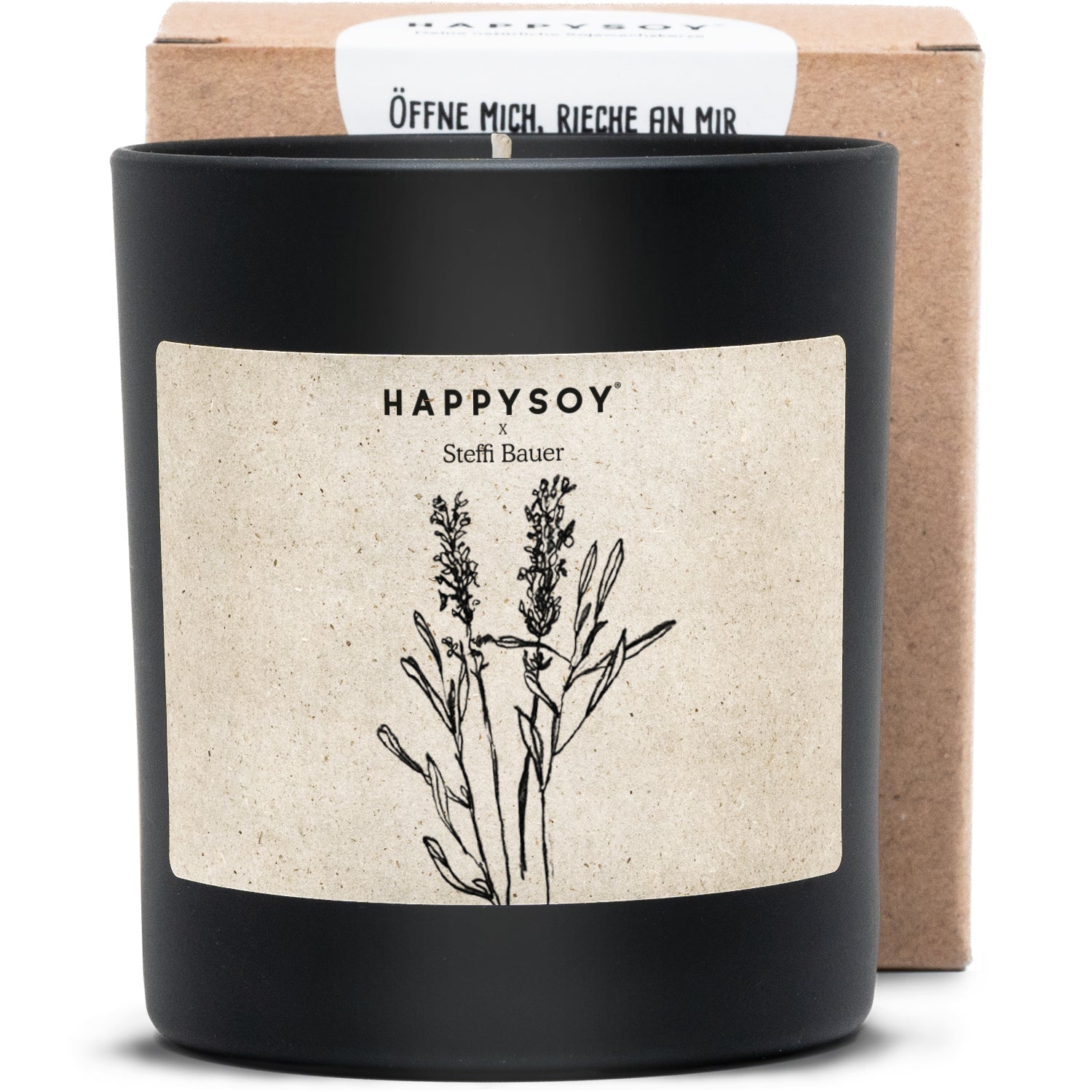 Duftkerze - HAPPYSOY® Art Collection by Steffi Bauer "Steinklee" - Happysoy®