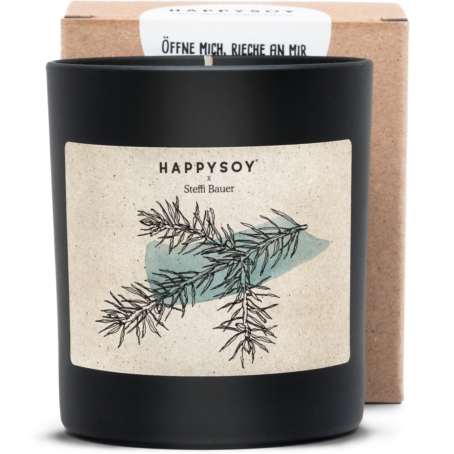 Duftkerze - HAPPYSOY® Art Collection by Steffi Bauer "Tanne" - Happysoy®