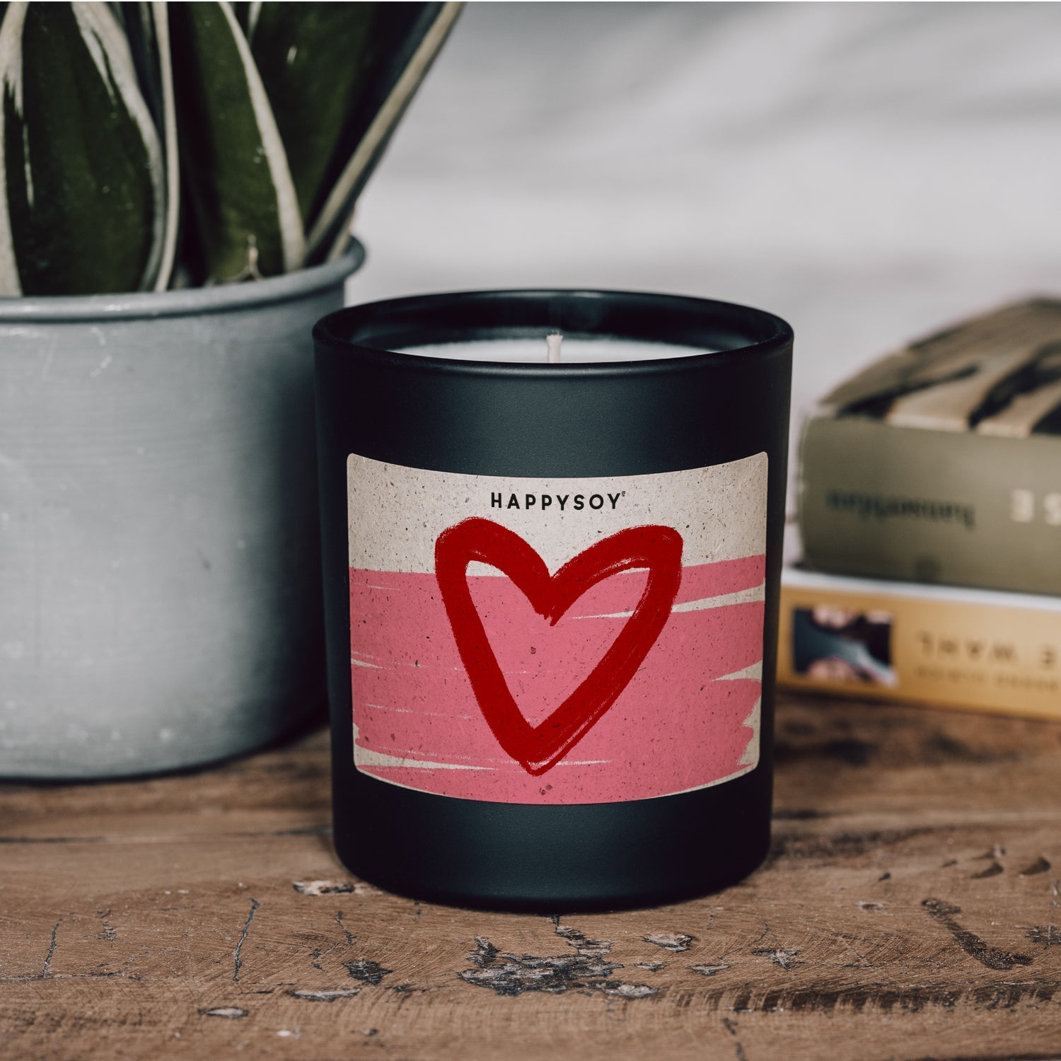 Duftkerze - HAPPYSOY® by Steffi Bauer - Herz rosarot - Happysoy®