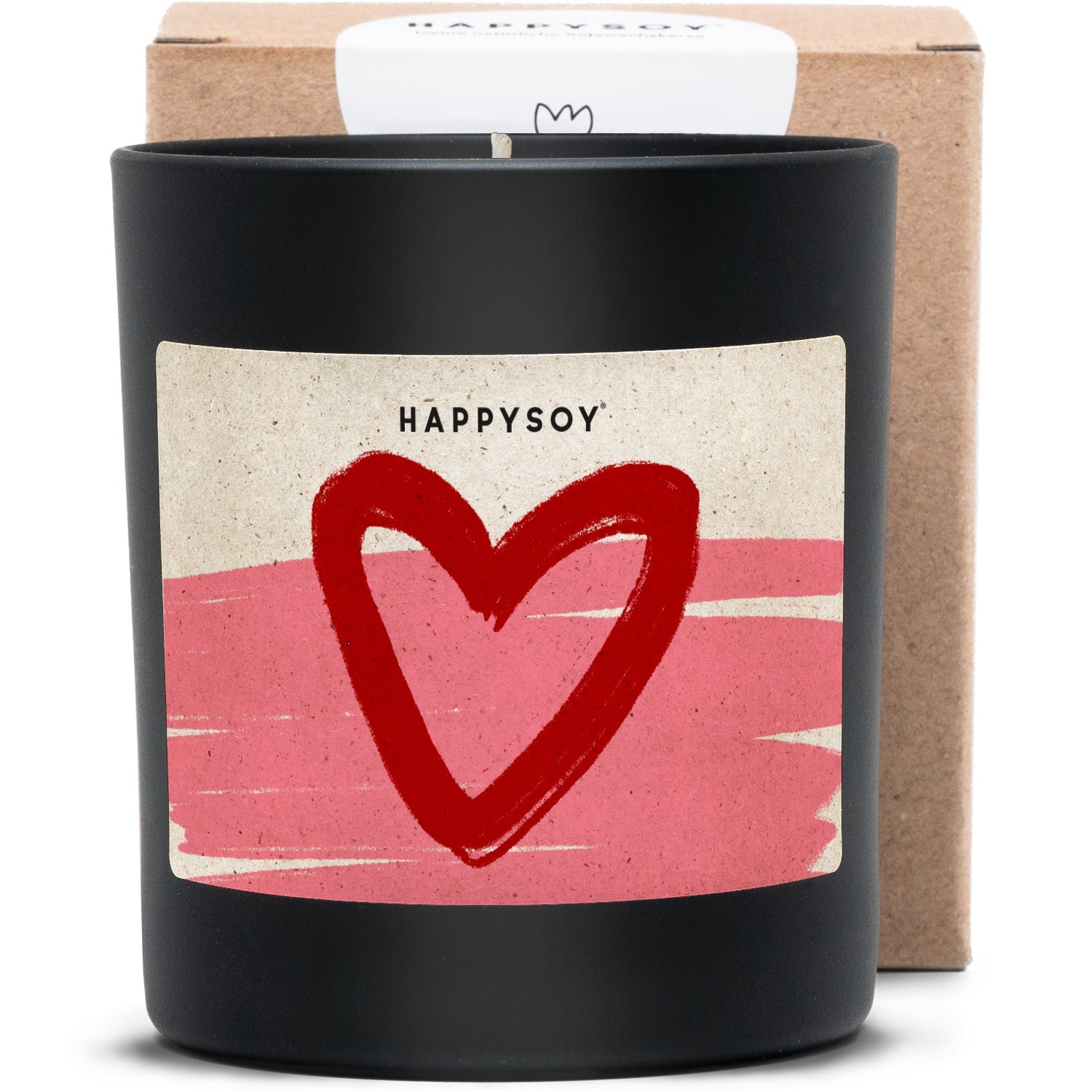 Duftkerze - HAPPYSOY® by Steffi Bauer - Herz rosarot - Happysoy®