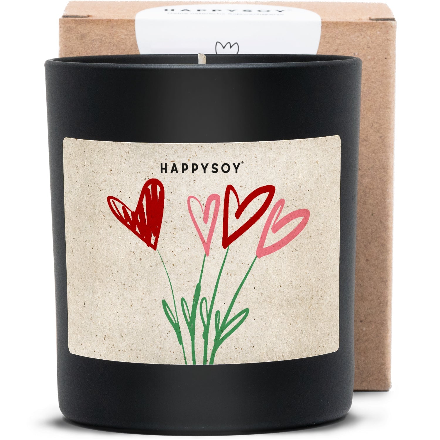 Duftkerze - HAPPYSOY® by Steffi Bauer - Herzstrauss - Happysoy®