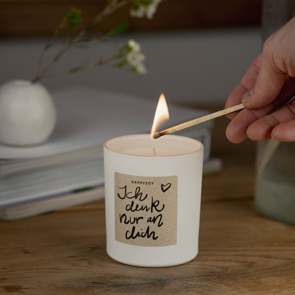 Duftkerze - HAPPYSOY® by Steffi Bauer ich denk nur an dich - Happysoy®
