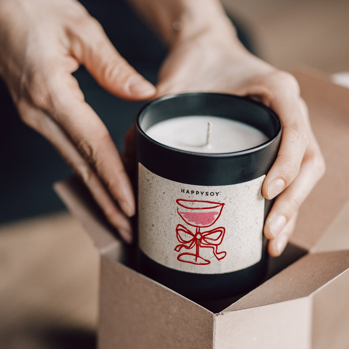 Duftkerze - HAPPYSOY® by Steffi Bauer - Wein Liebe - Happysoy®
