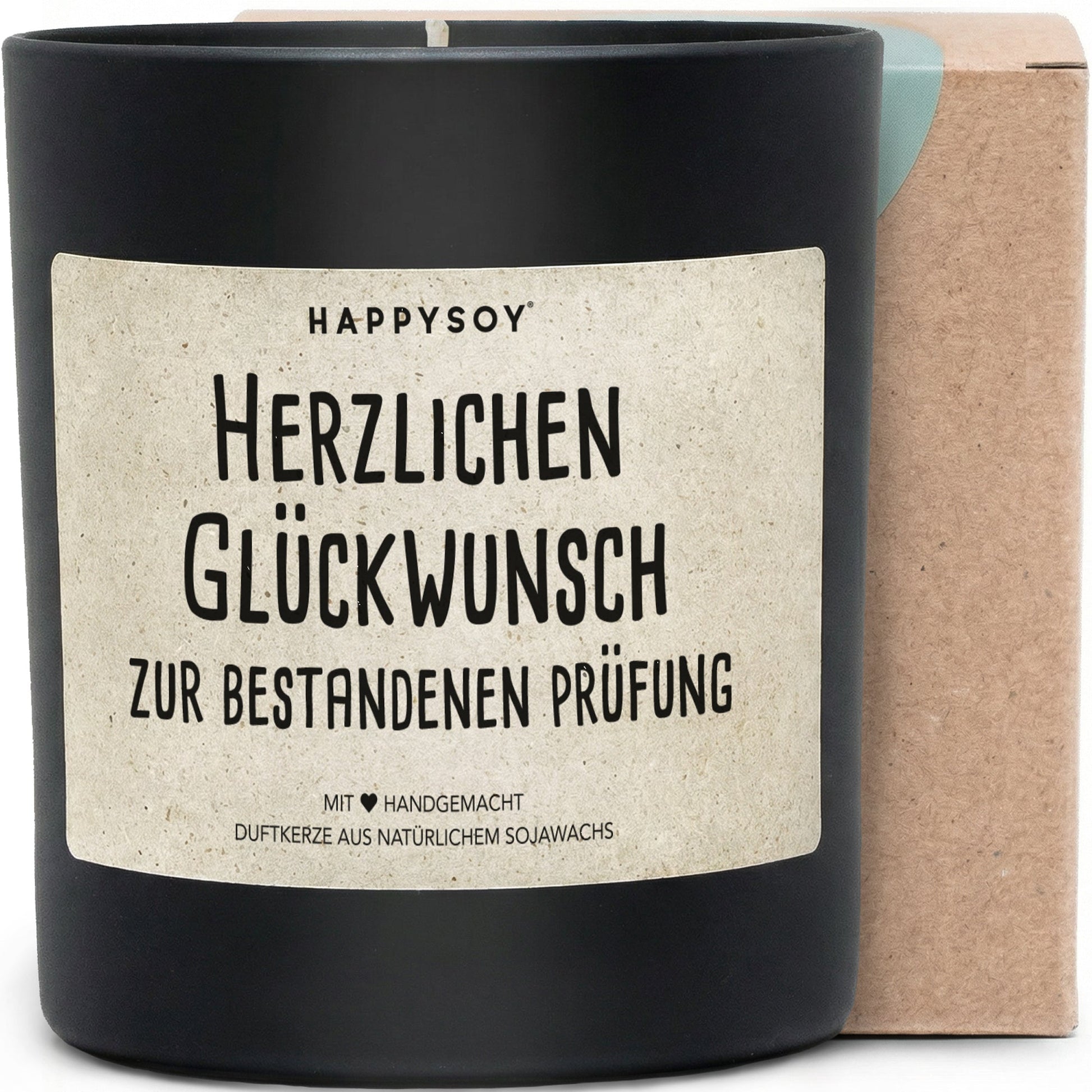 Duftkerze - Herzlichen Glückwunsch zur bestandenen Prüfung - Happysoy®