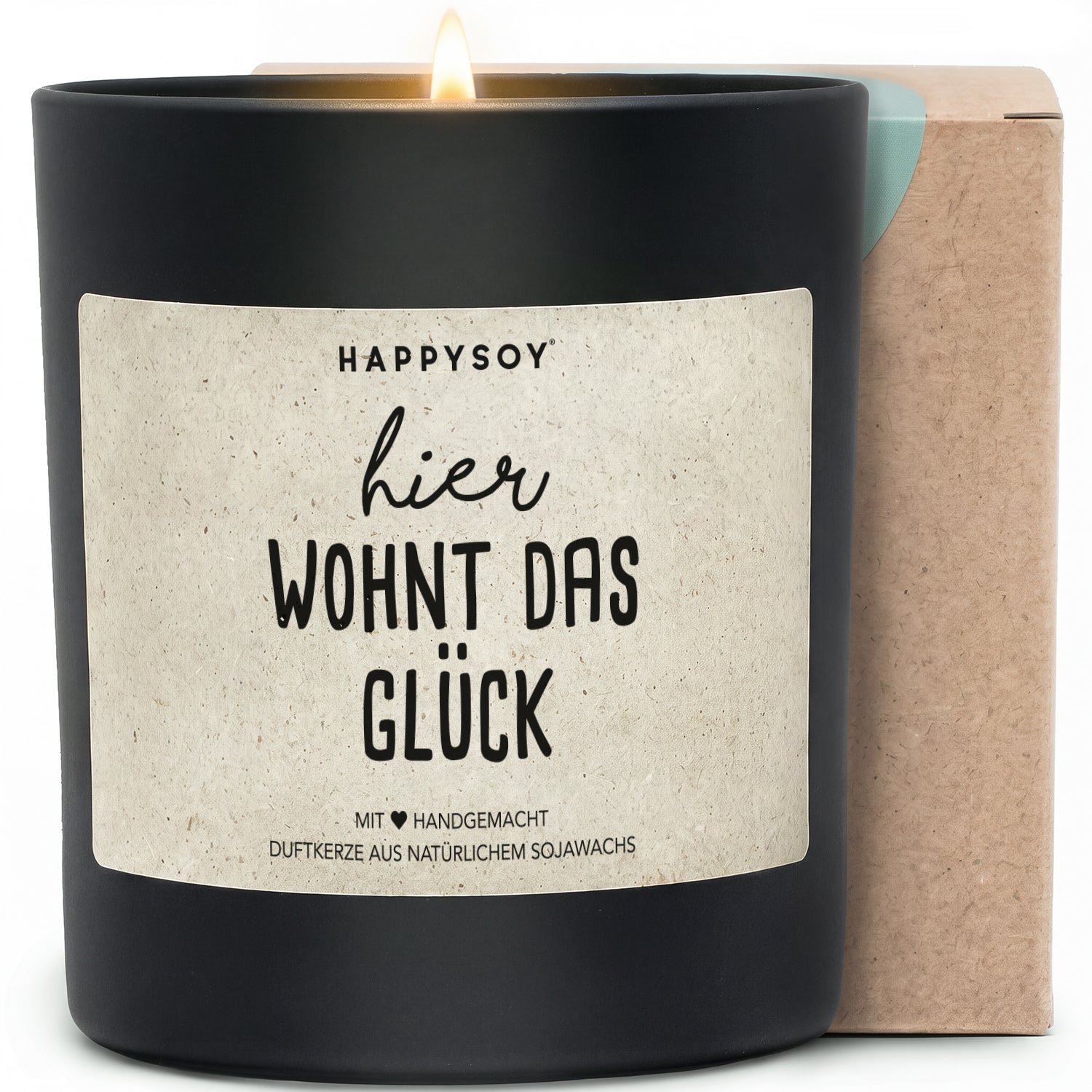 Duftkerze - Hier wohnt das Glück - Happysoy®