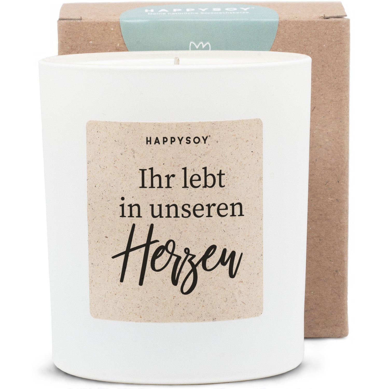 Duftkerze - Ihr lebt in unseren Herzen - Happysoy®