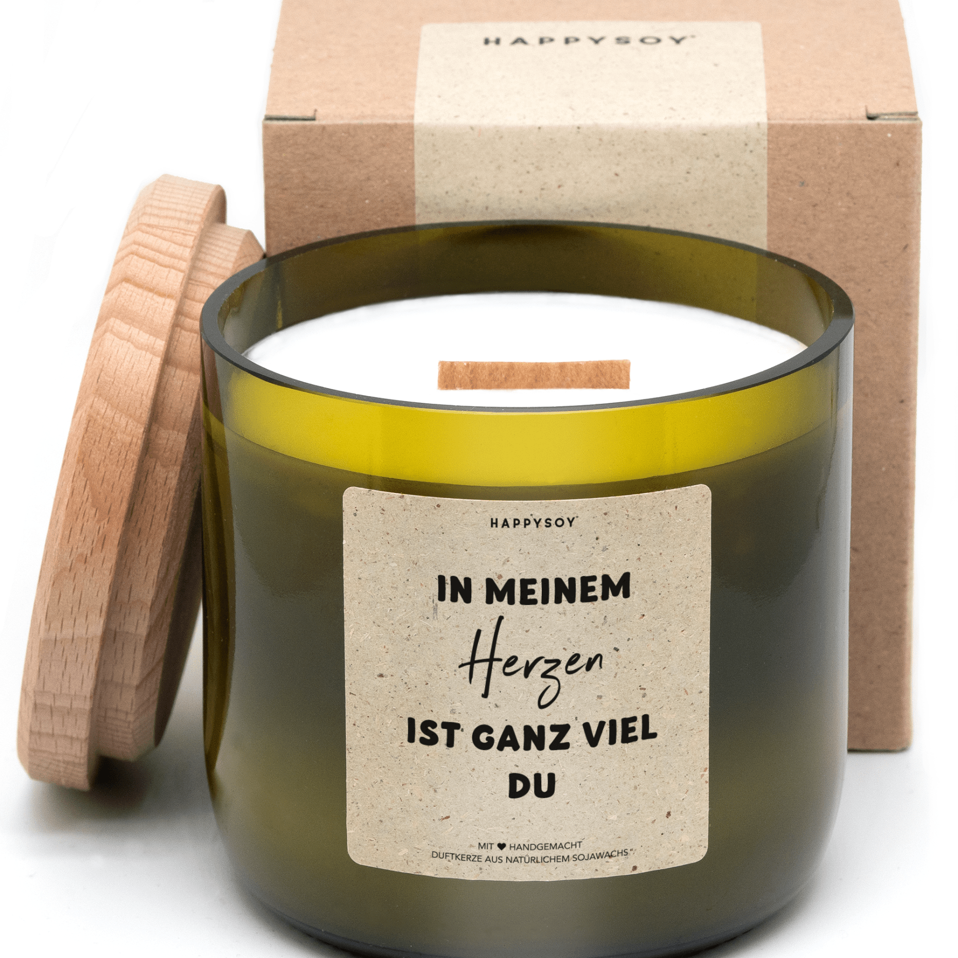 Duftkerze - in meinem Herzen ist ganz viel DU - Happysoy®
