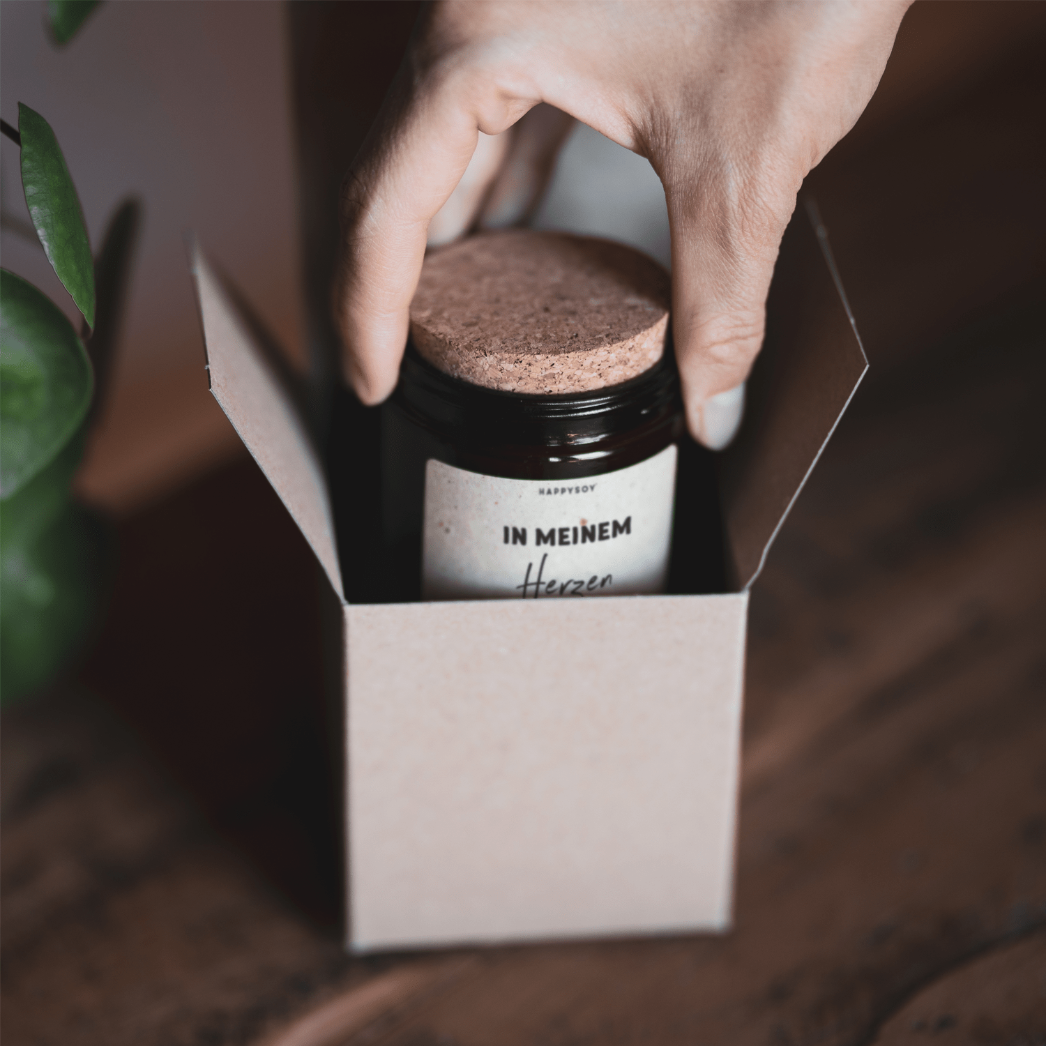 Duftkerze - IN MEINEM Herzen IST GANZ VIEL DU - Happysoy®