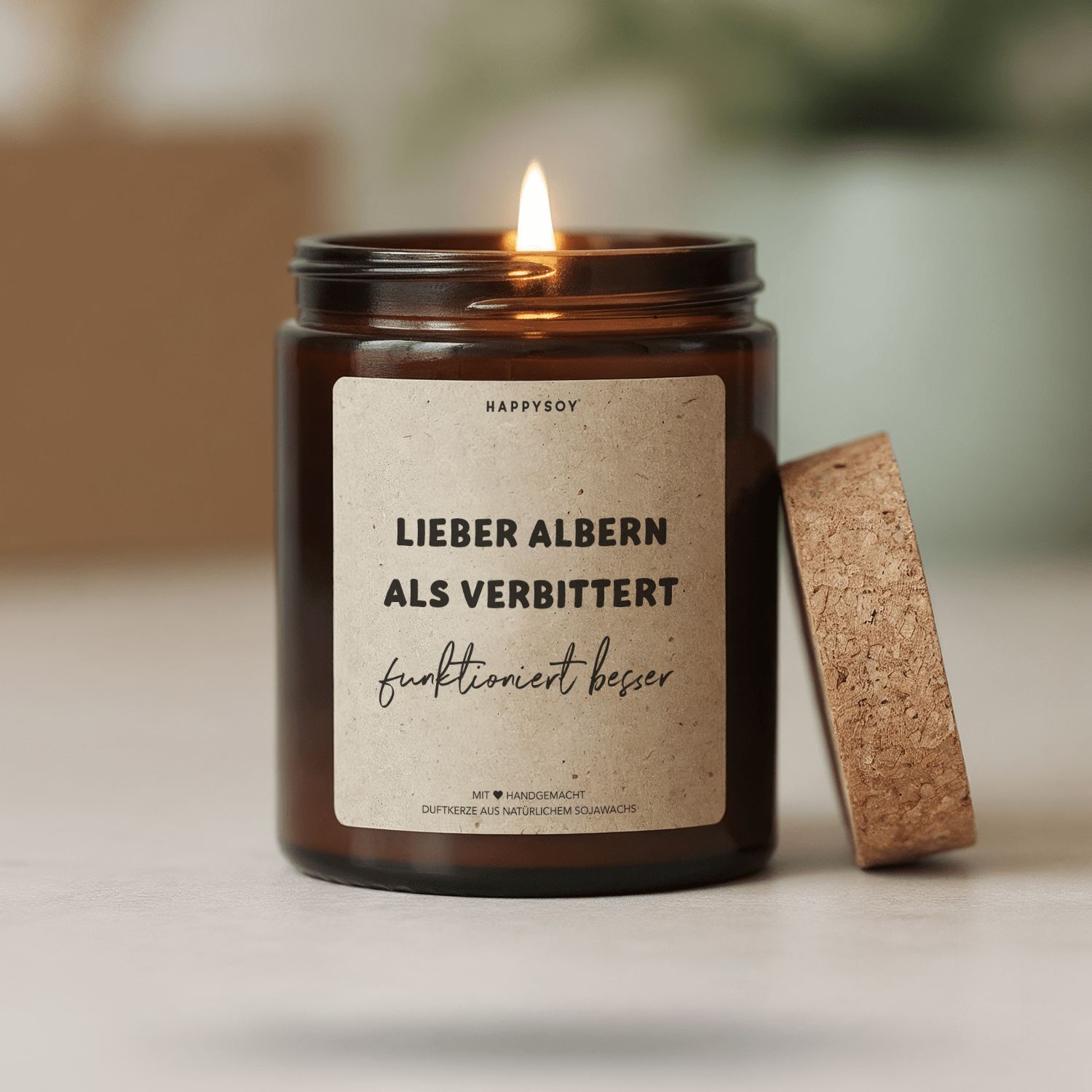 Duftkerze - Jeder Tag ist ein Geschenk. Manche will man wegwerfen. - Happysoy®
