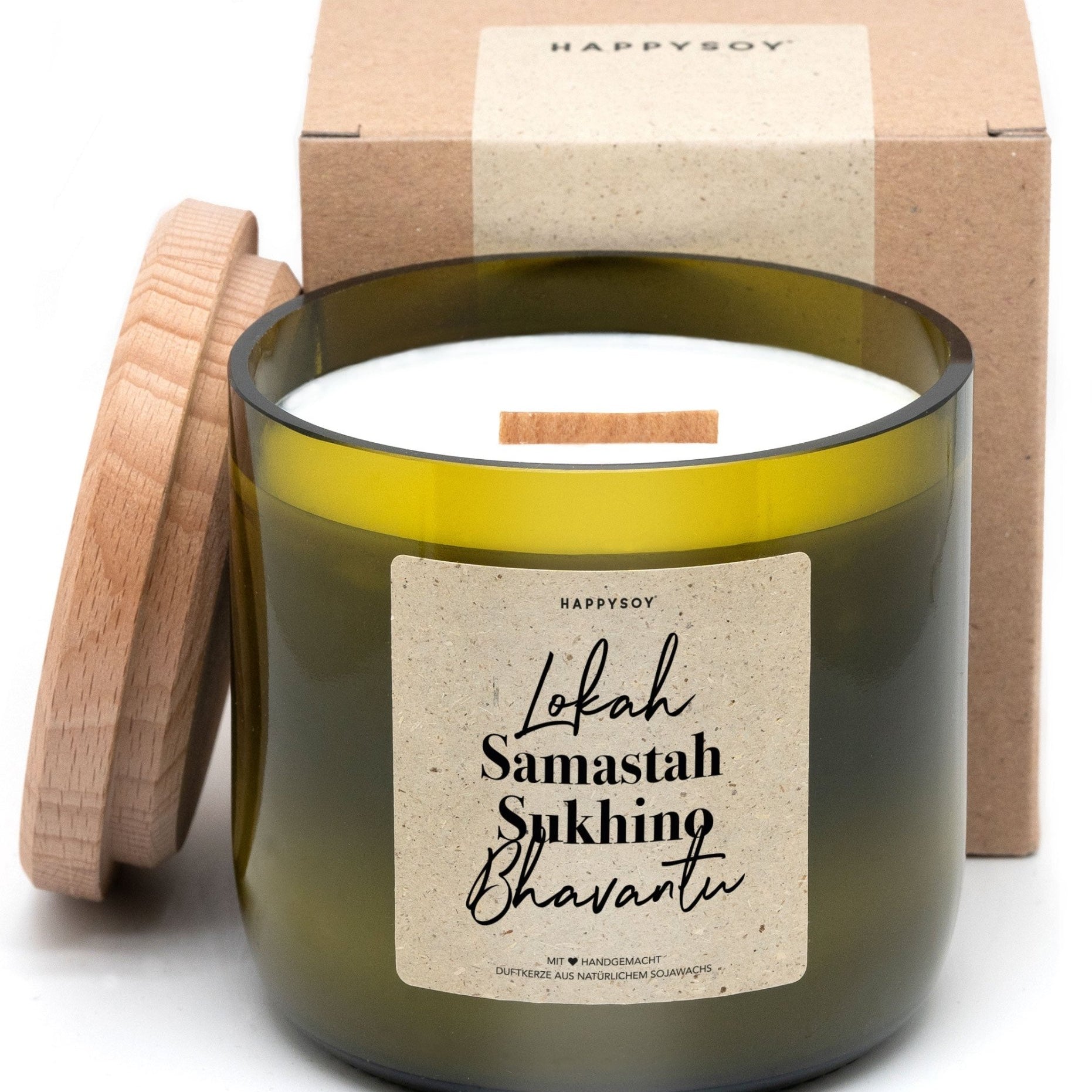 Duftkerze - Lokah Samastah Sukhino Bhavantu - Happysoy®