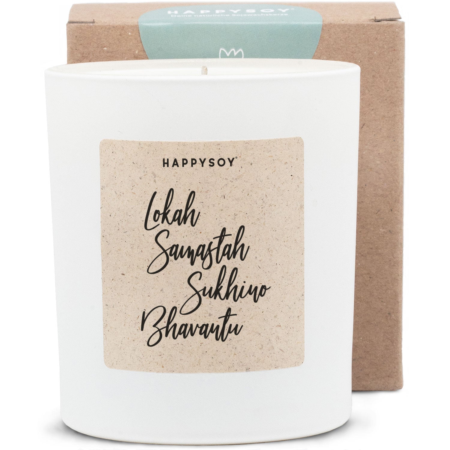 Duftkerze - Lokah Samastah Sukhino Bhavantu - Happysoy®