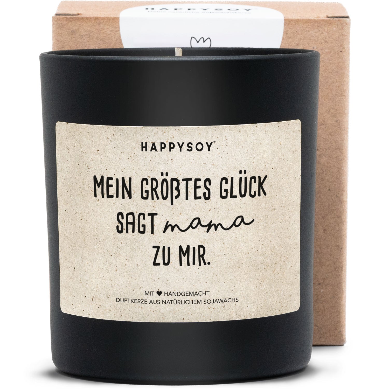 Duftkerze - Mein größtes Glück sagt Mama zu mir. - Happysoy®
