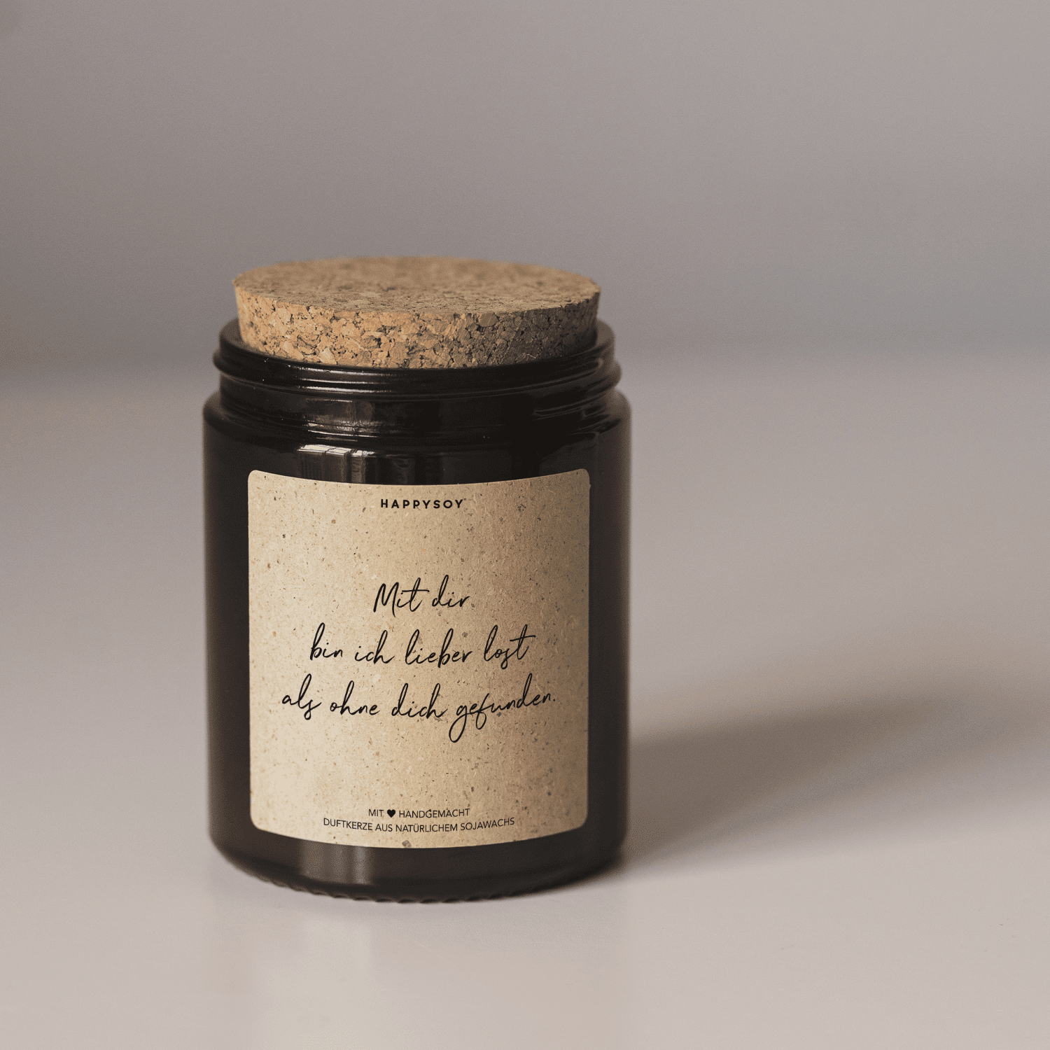 Duftkerze - Mit dir bin ich lieber lost als ohne dich gefunden - Happysoy®