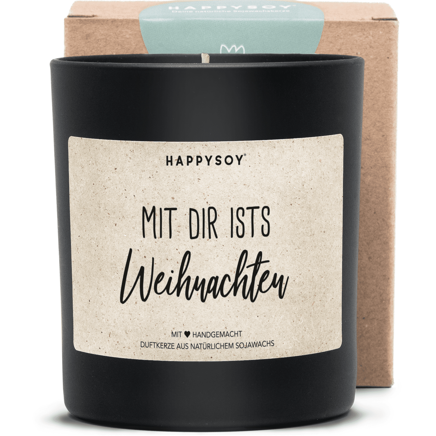 Duftkerze - mit dir ists Weihnachten - Happysoy®