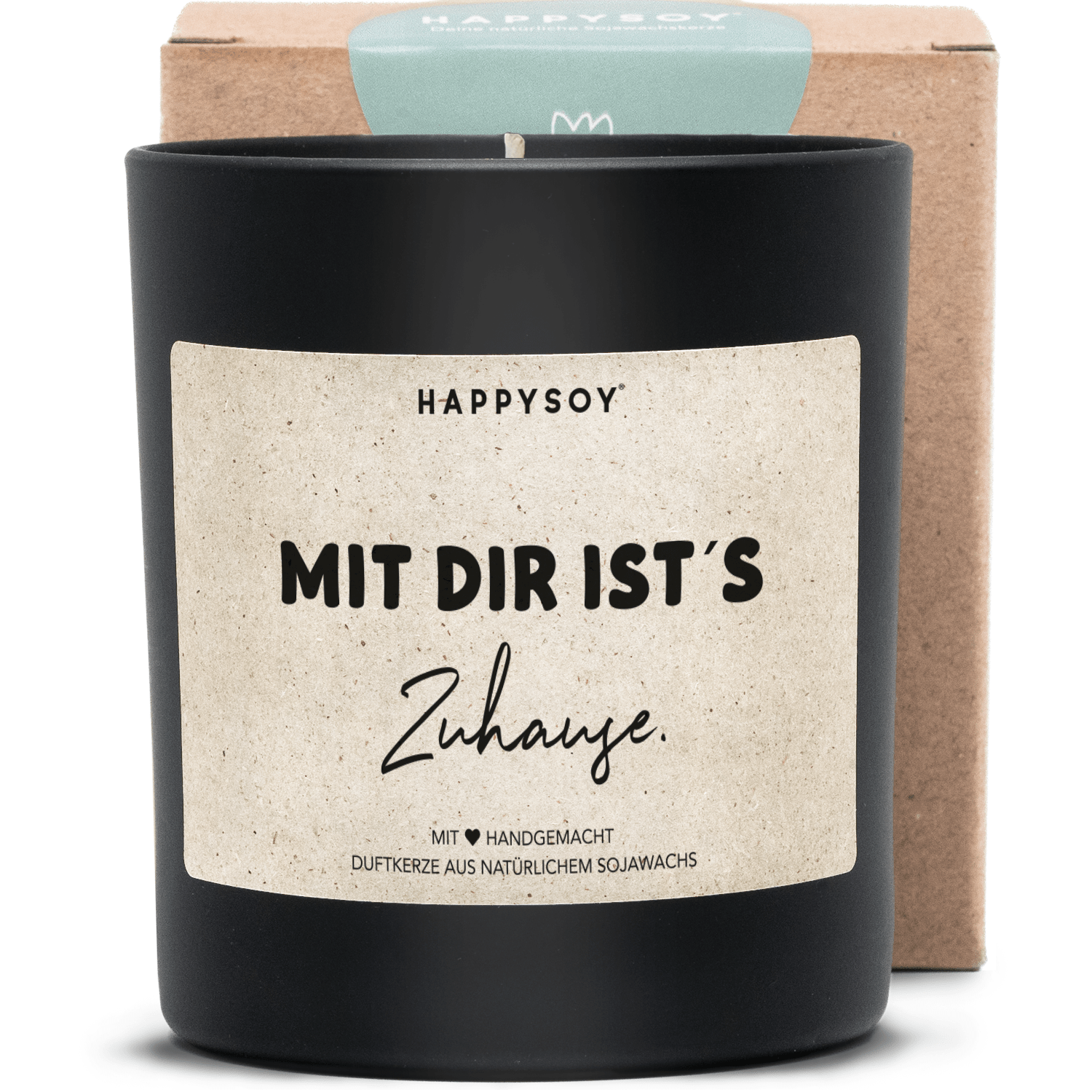 Duftkerze - MIT DIR IST’S Zuhause. - Happysoy®