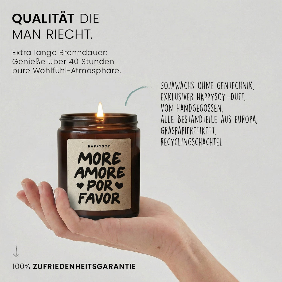 Duftkerze - More Amore Por Favor - Happysoy®