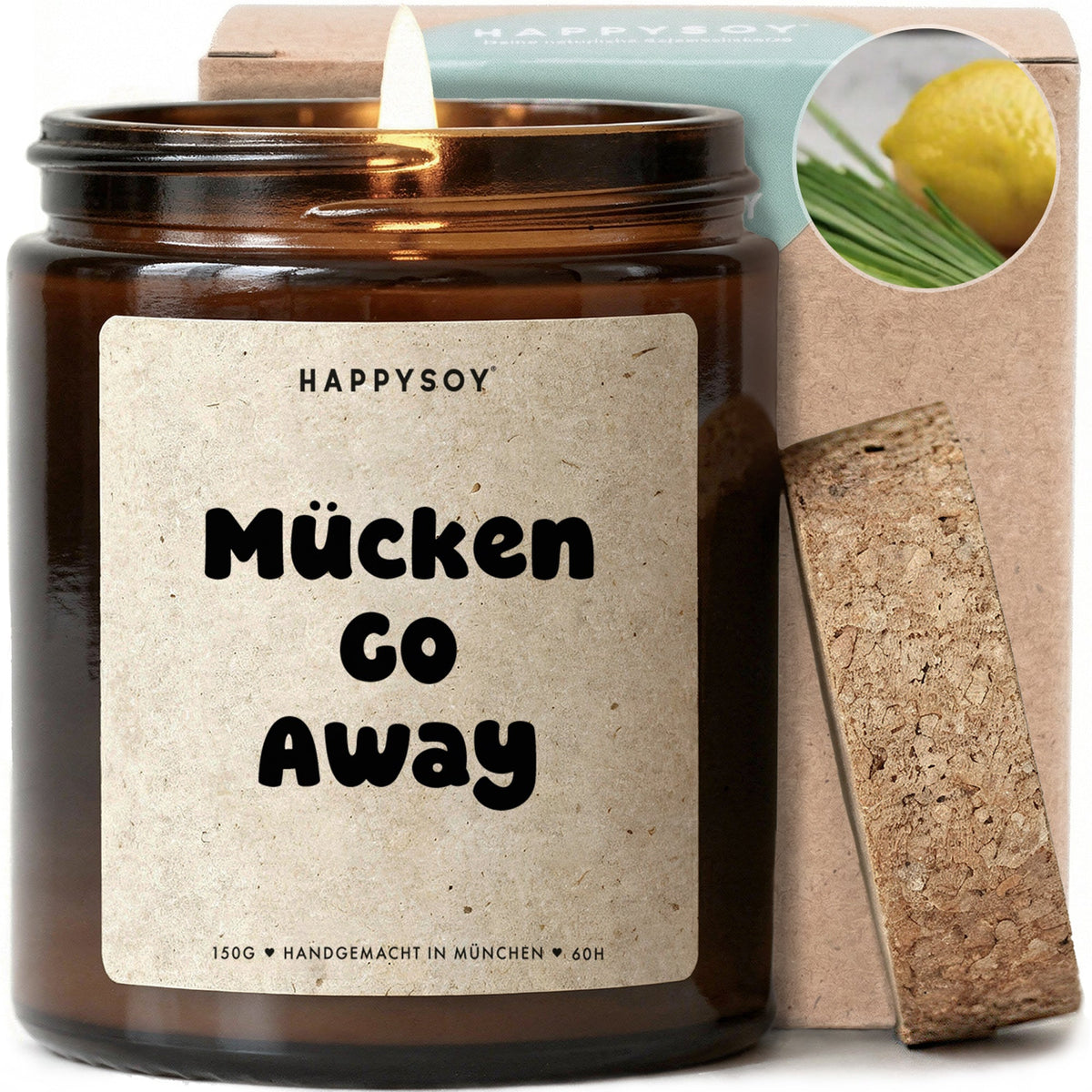 Duftkerze - Mücken Go Away - Happysoy®