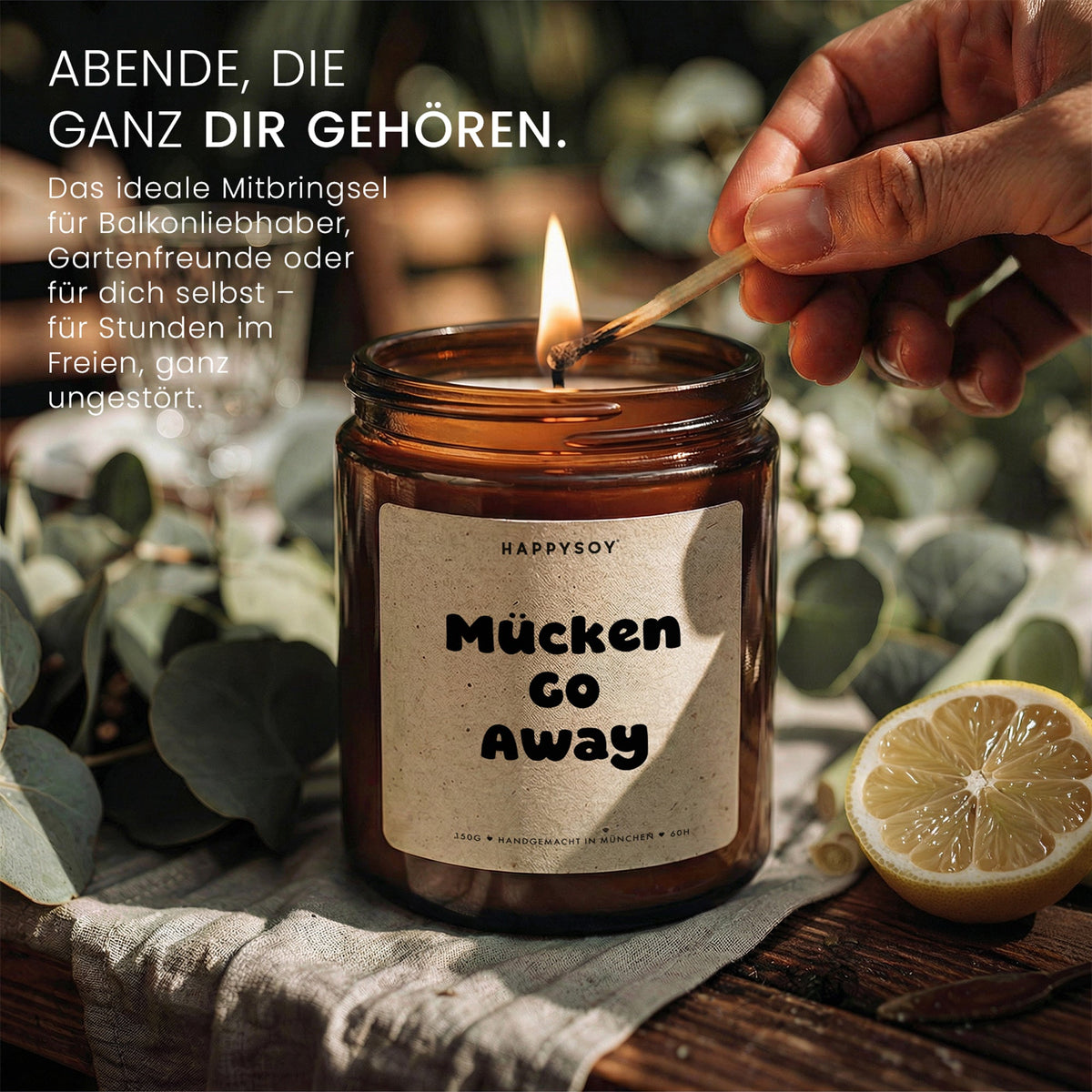 Duftkerze - Mücken Go Away - Happysoy®