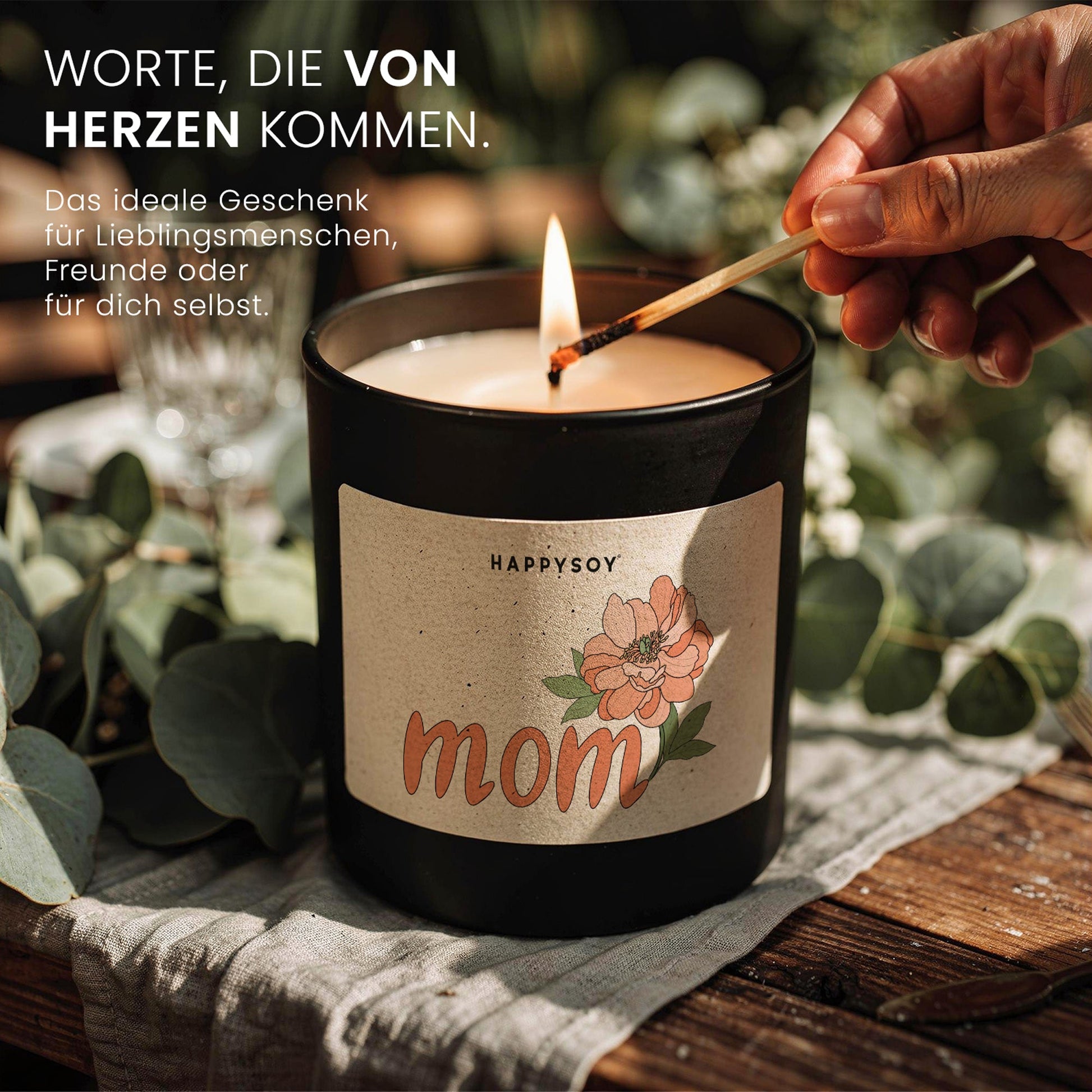 Duftkerze - Muttertag - Mom Blume - Happysoy®