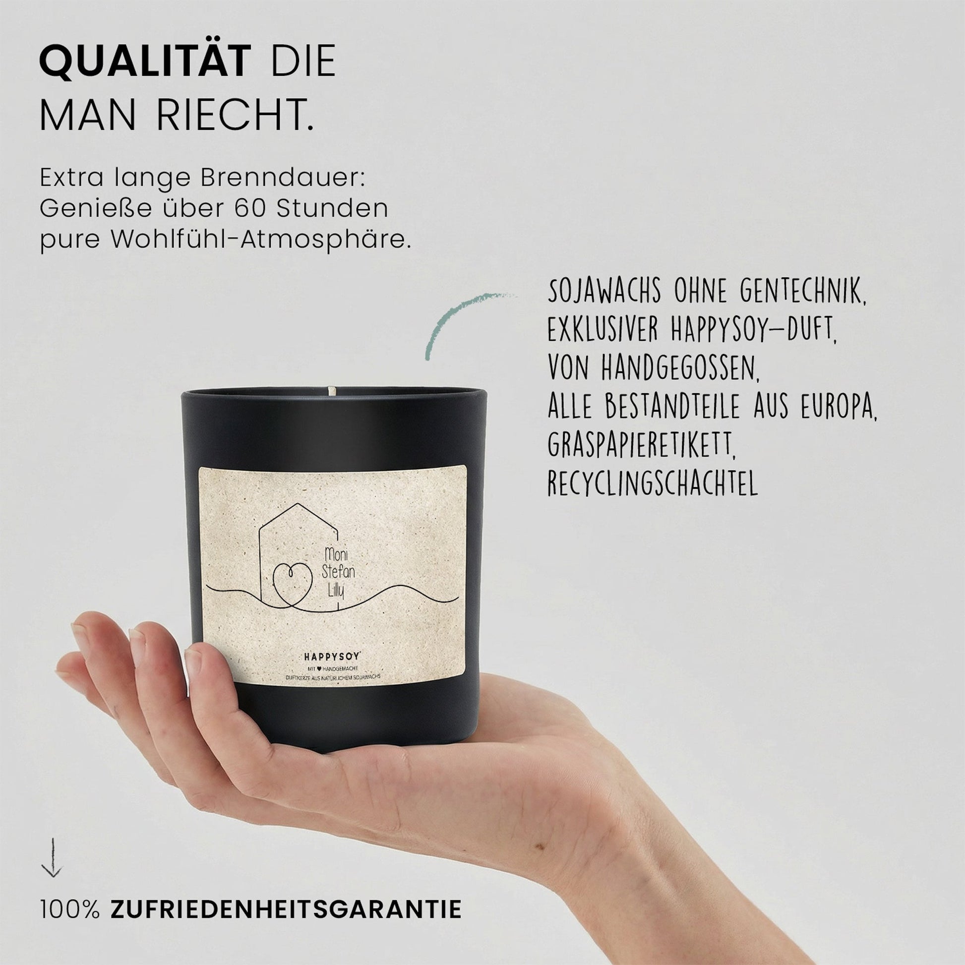 Duftkerze - Namen (Personalisierbar) - Happysoy®