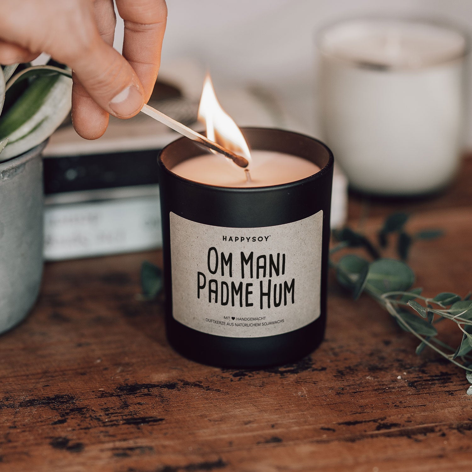 Duftkerze - Om Mani Padme Hum - Happysoy®
