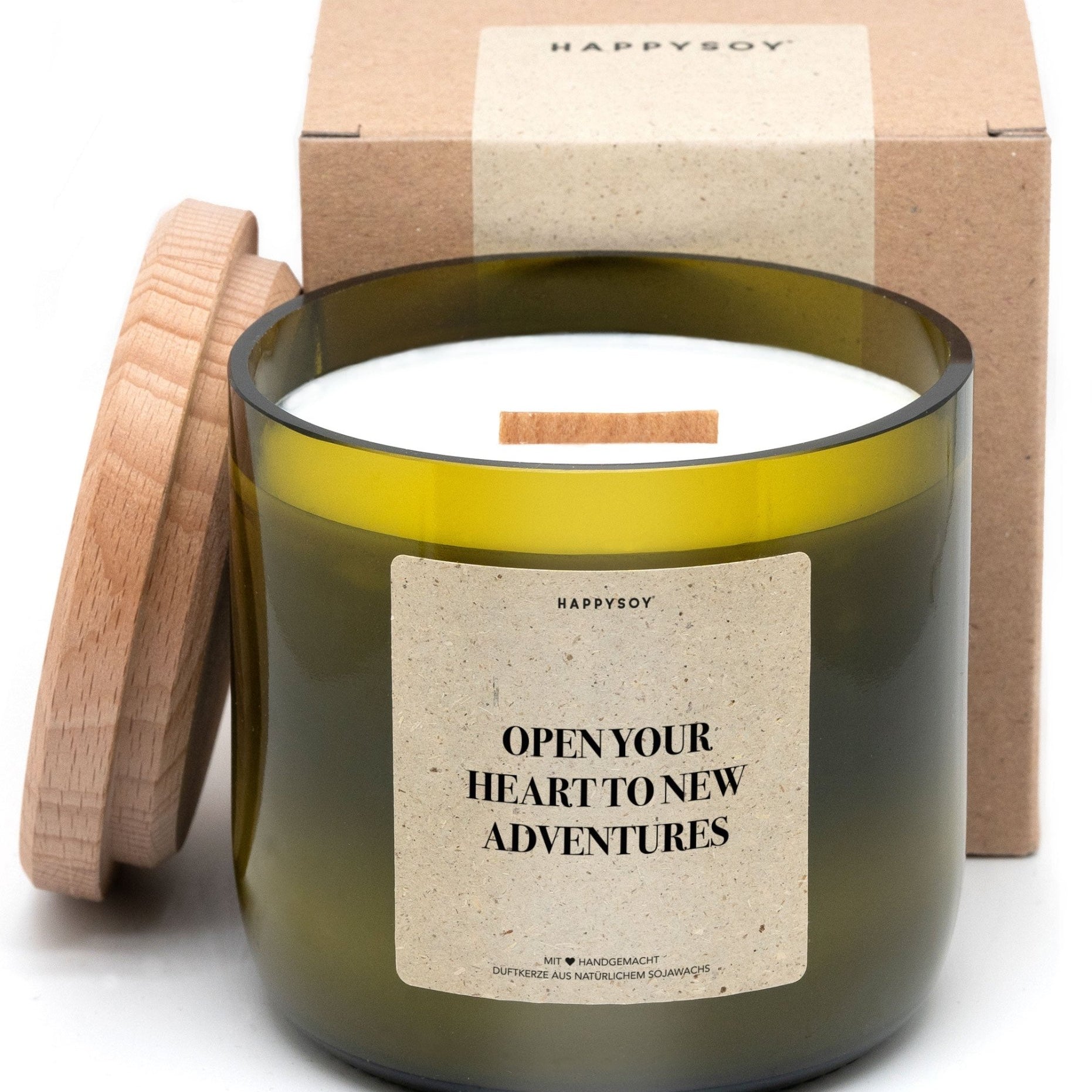 Duftkerze - Open your heart to new adventures - Happysoy®