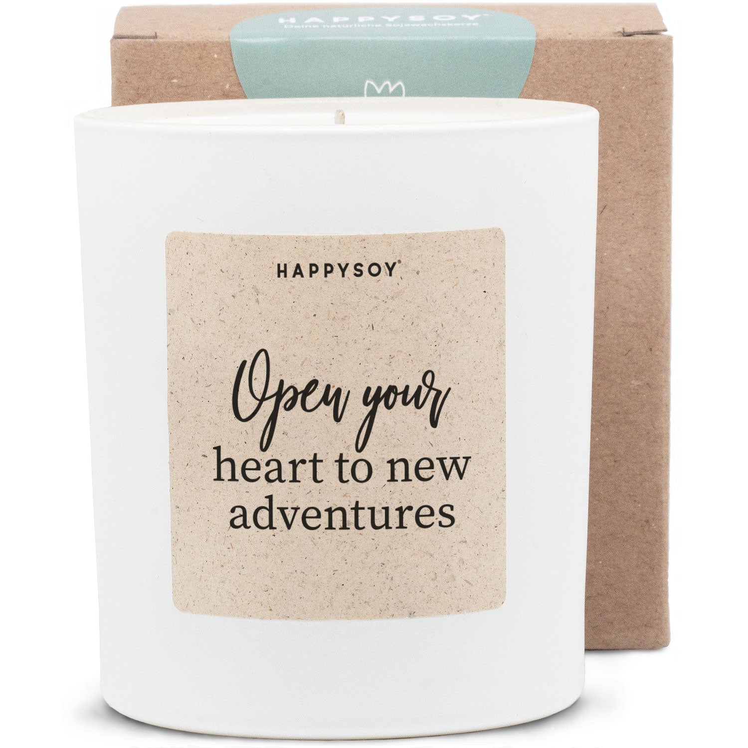 Duftkerze - Open your heart to new adventures - Happysoy®