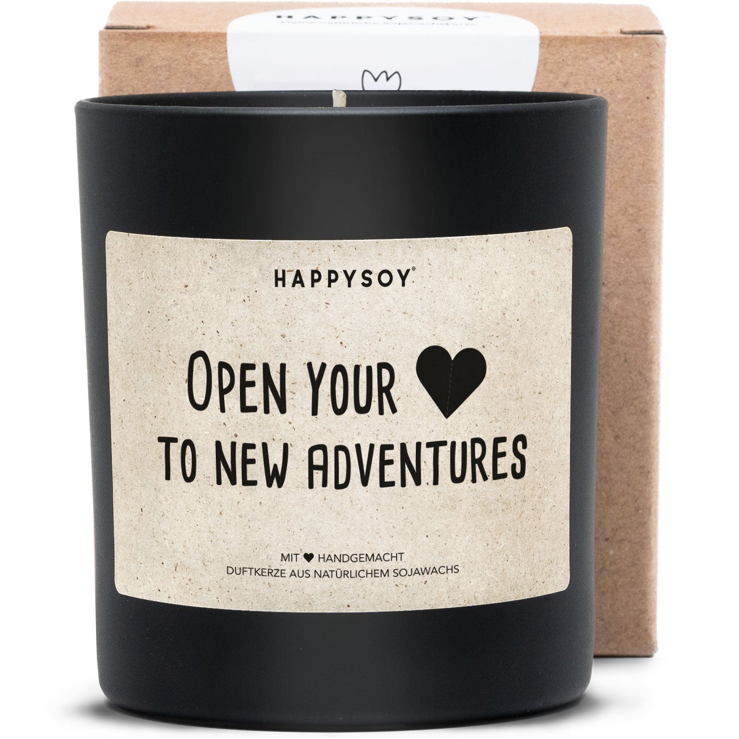 Duftkerze - Open your heart to new adventures - Happysoy®