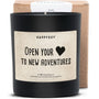 Duftkerze - Open your heart to new adventures - Happysoy®