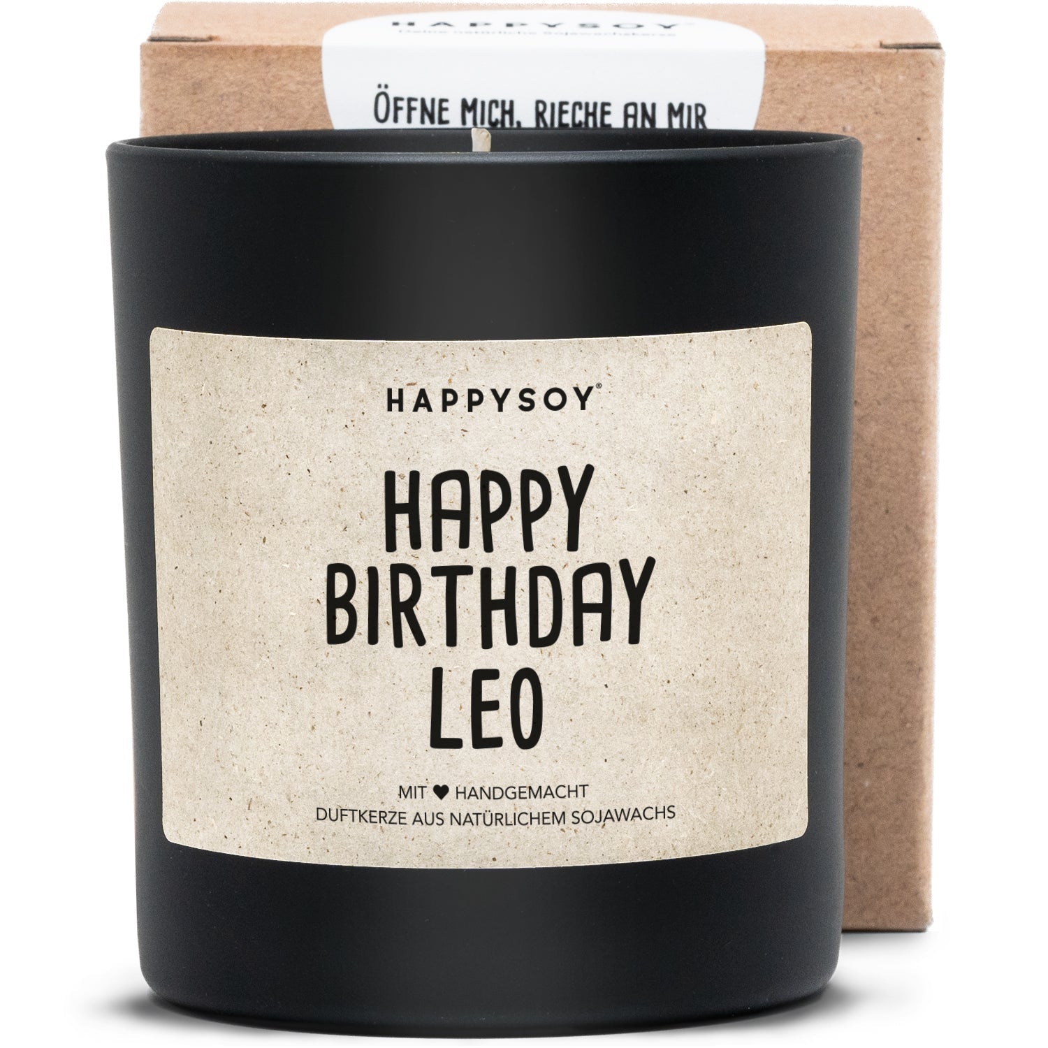 Duftkerze - PERSONALISIERBAR: Happy Birthday (mit Name) - Happysoy®
